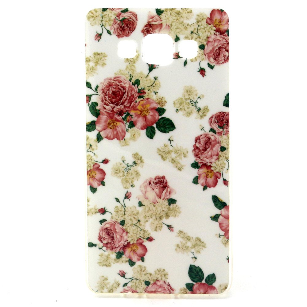 Galaxy A5 Case, Style Hybrid Fancy Colorful Pattern Hard Soft Silicone Back Case Cover Fit for Samsung Galaxy A5 (Rose)