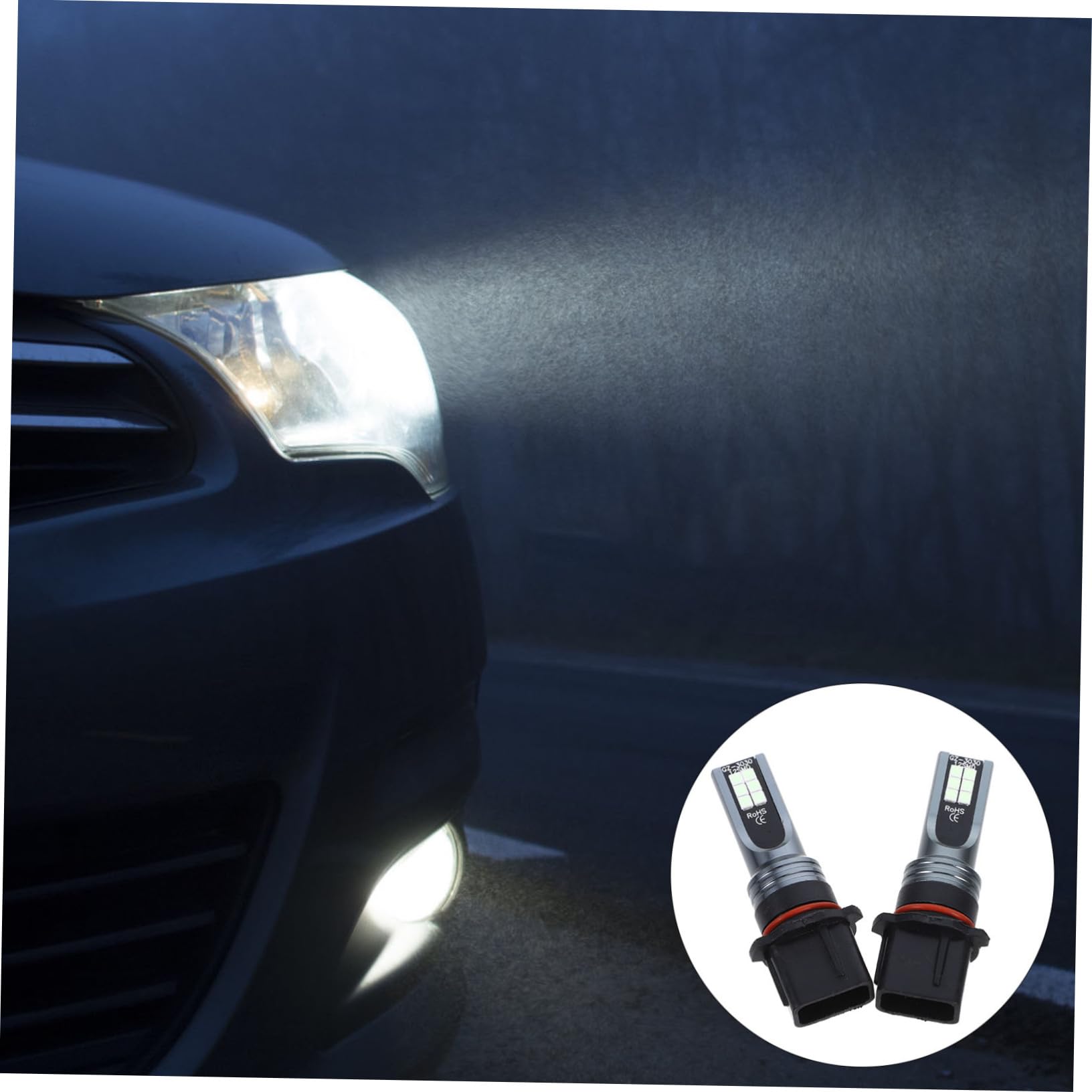 SOLUSTRE 3paia Lampadine Led Fendinebbia Luce Di Lavoro Per Auto Alta Luminosità e Basso Consumo Energetico Per Veicoli Off-road e Atv