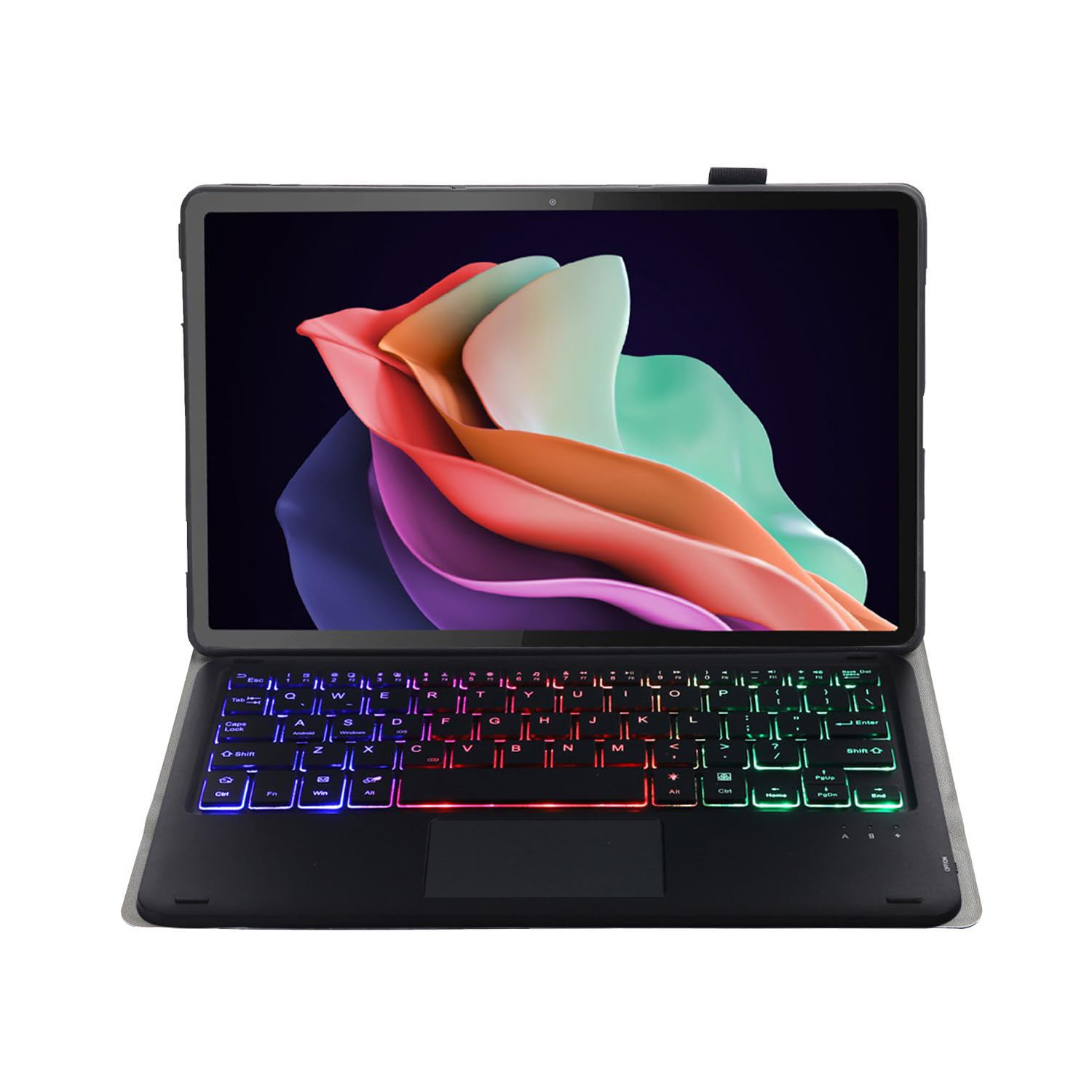 Etui z klawiaturą do Xiaomi Mi Pad 5/5 Pro 11" 2021, Wbudowany Uchwyt Na Ołówek, Magnetyczna Odłączana Bezprzewodowa Podświetlana Klawiatura z Myszą Bluetooth,Black