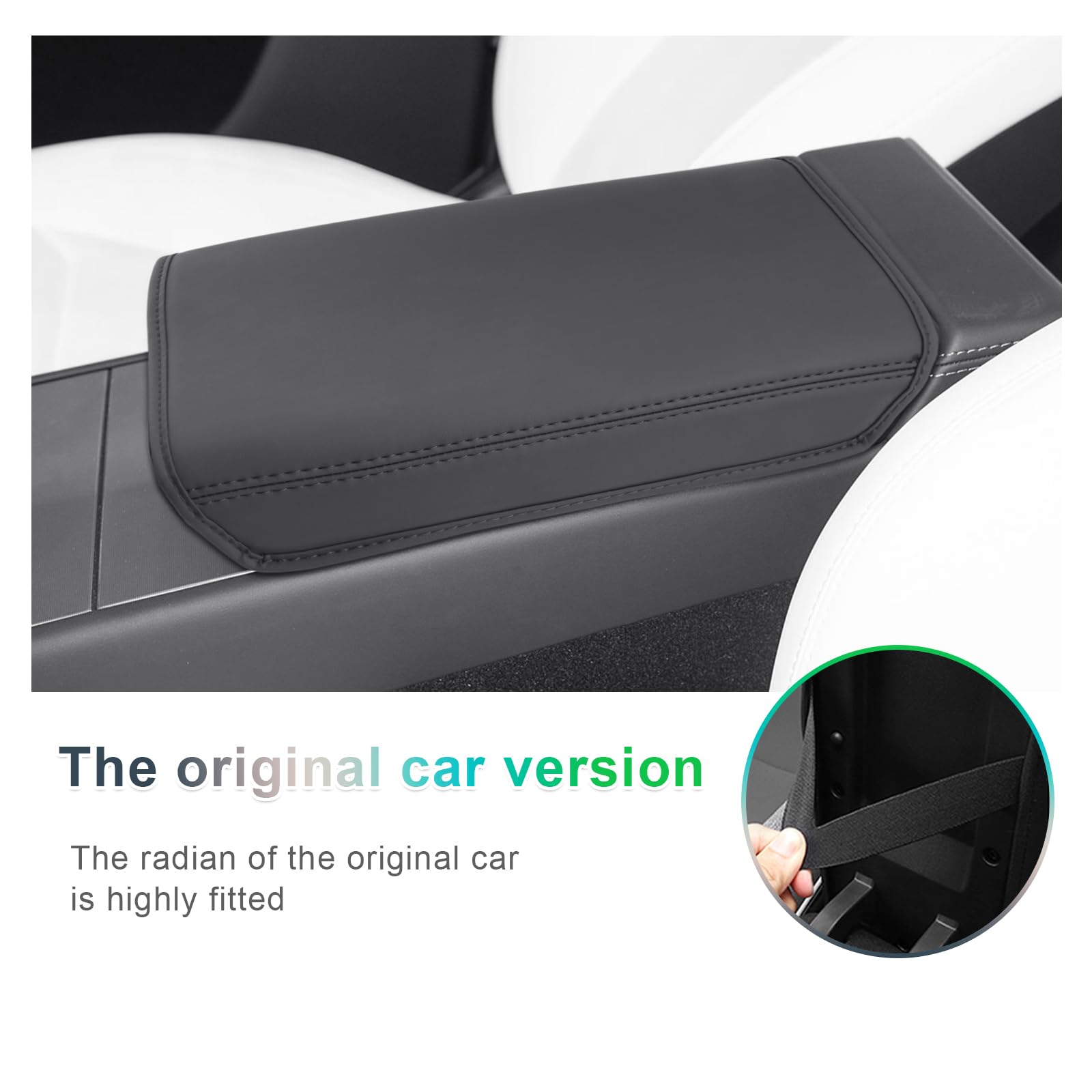 GAFAT Nuovo Tesla Model Y Juniper 2025 2026 Copertura Bracciolo Console Centrale, Tesla Model Y 2025 Braccioli Protezione PU Microfibra Pelle Imbottiture, 2026 Tesla Model Y Accessori 2025 (Nero)