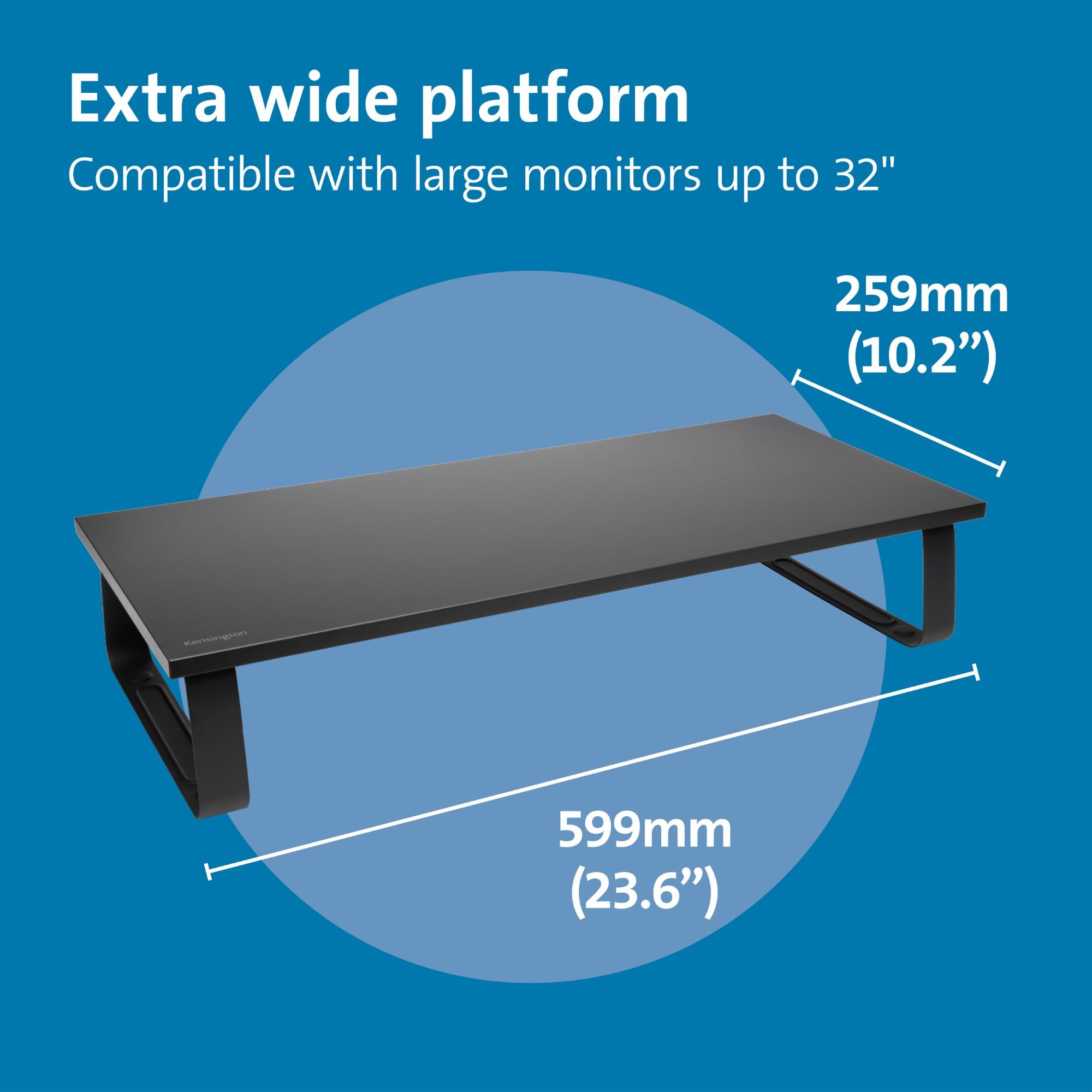 Kensington Support d'écran extra large noir K55726EU pour bureau