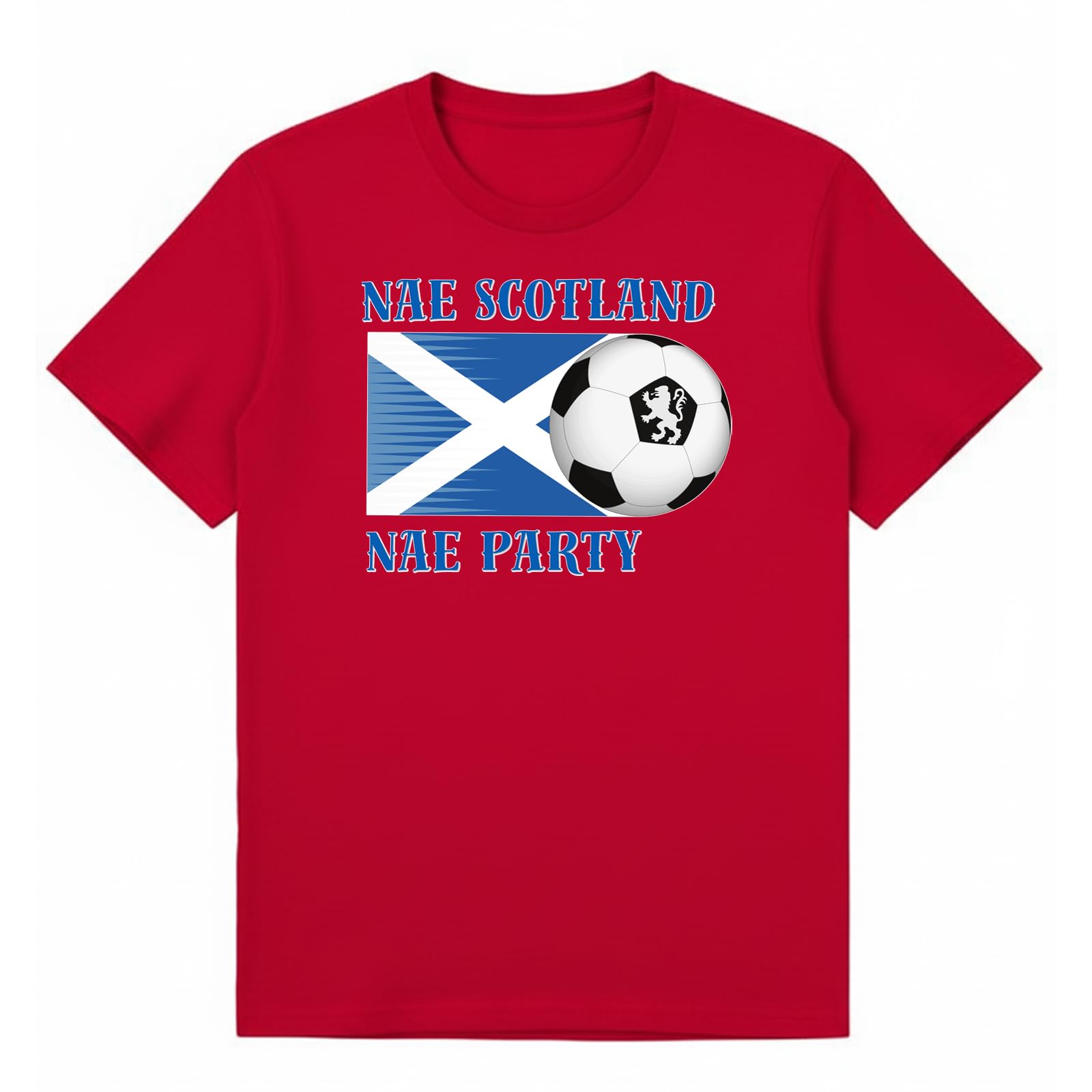 Nae Scotland Nae Party Sports Football Girls Graphic T-Shirt Retro Novelty Soccer Fan Tee Scottish Heritage Sportswear Apparel Red 5-6Y