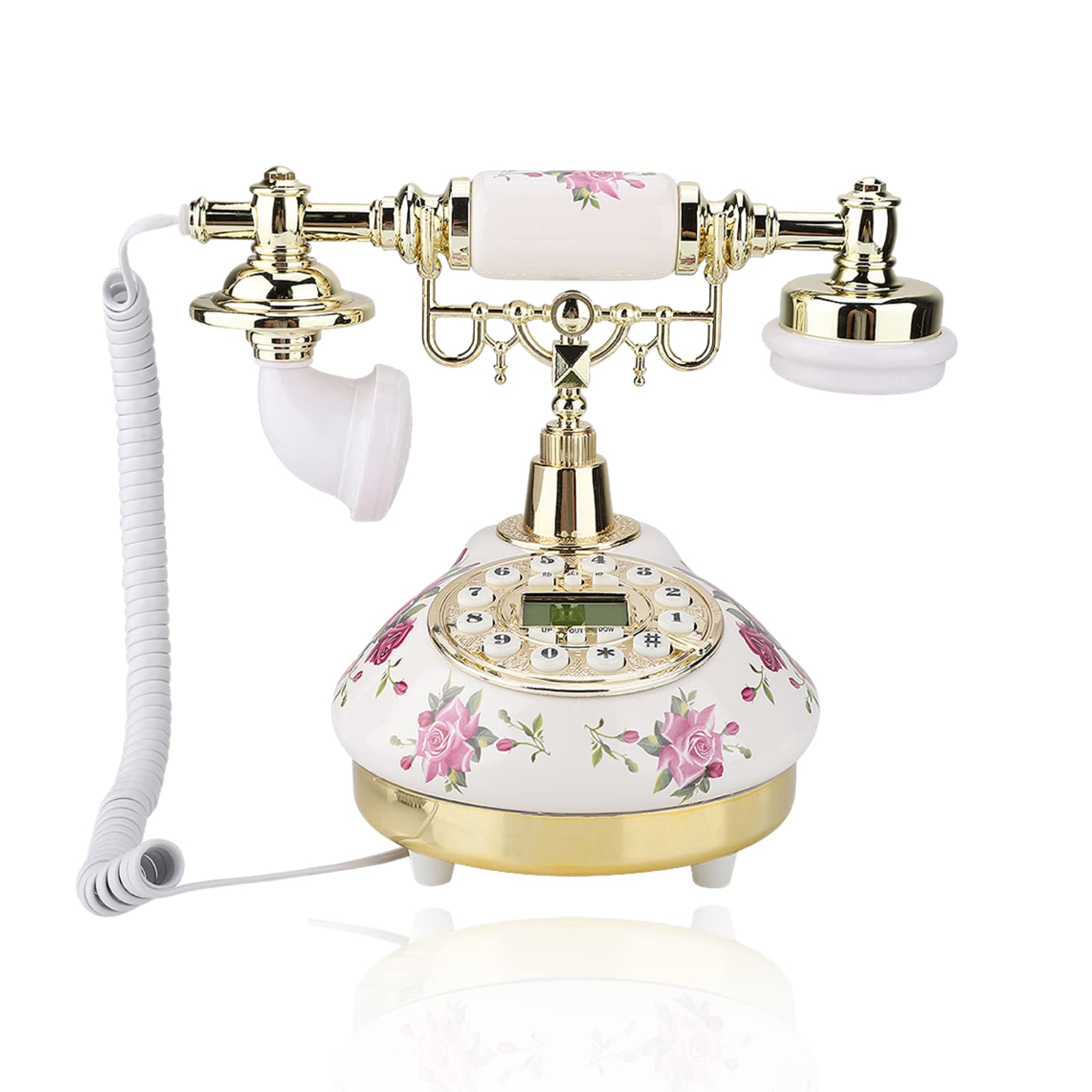 Yoidesu Vintage Antique Phone,European Antique Landline Telephone,Corded Retro Phone for Home Office Use-image-24