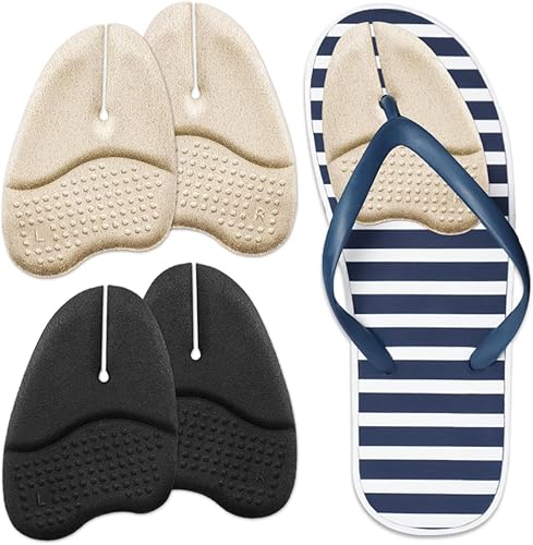 Xshum Almohadillas metatarsianas para chanclas, cojines de bola de pie para mujeres y hombres, cojín de pie para bola de pies, almohadillas para el