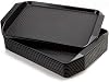 Eslite Plastic Fast Food Serving Tray,16.95 by 11.82-Inch,Set of 12 (Red)