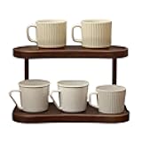 Storage Rack – Wood Composite Board Double Layer | Desktop Shelf Multifunctional Display Organizer | Multi Layer Storage Rack For Cosmetics Perfumes Mugs Office Supplies