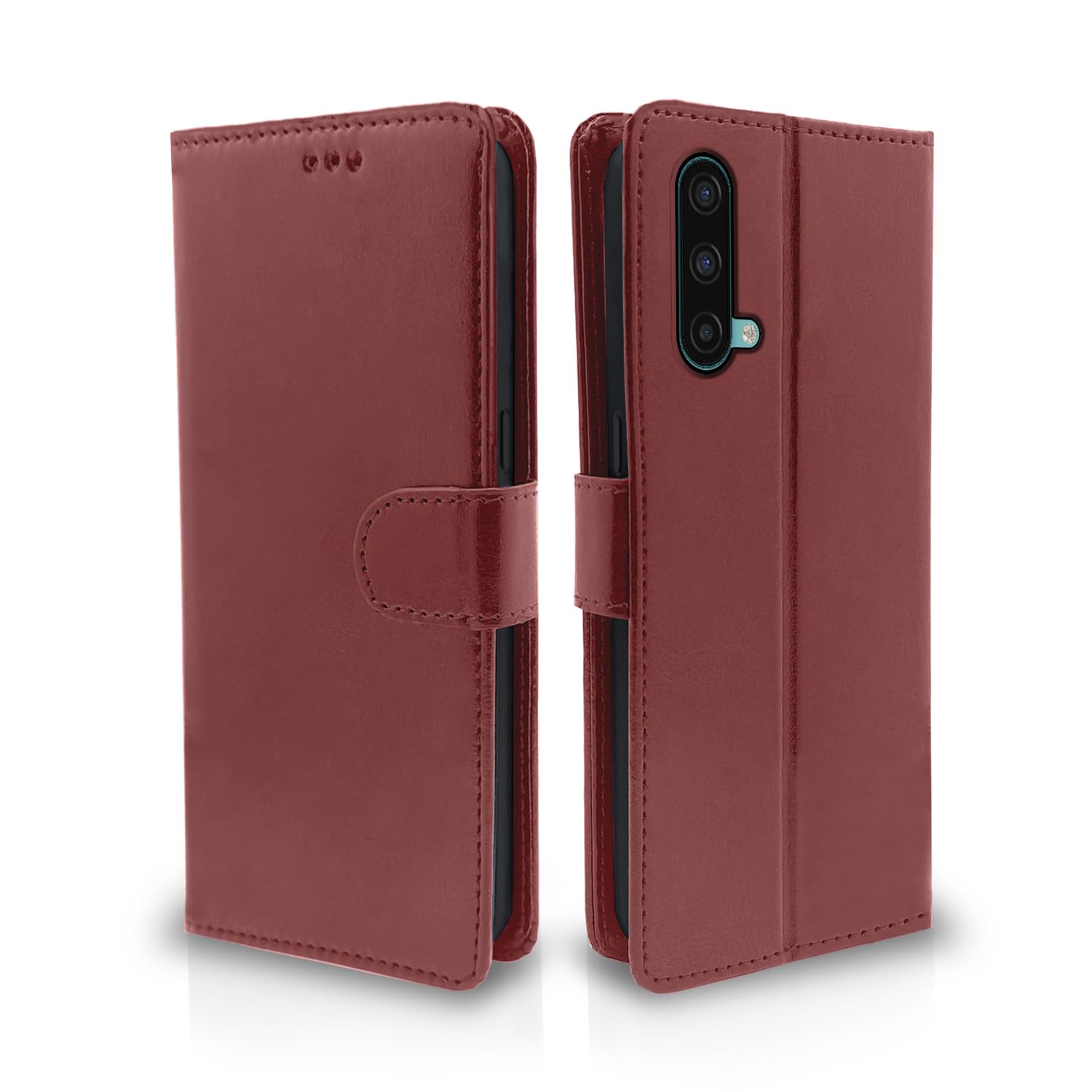 Pikkme OnePlus Nord Ce 5G Flip Cover Leather Finish | Inside TPU with Card Pockets | Wallet Stand and Shock Proof | Complete Protection Flip Case (Brown) (B097HMTBCY) Amazon Price History, Amazon Price Tracker