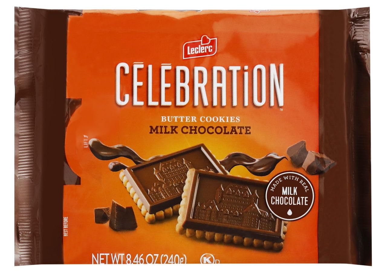 Leclerc Celebration, Cookies Milk Chocolate, 8.4 Ounce