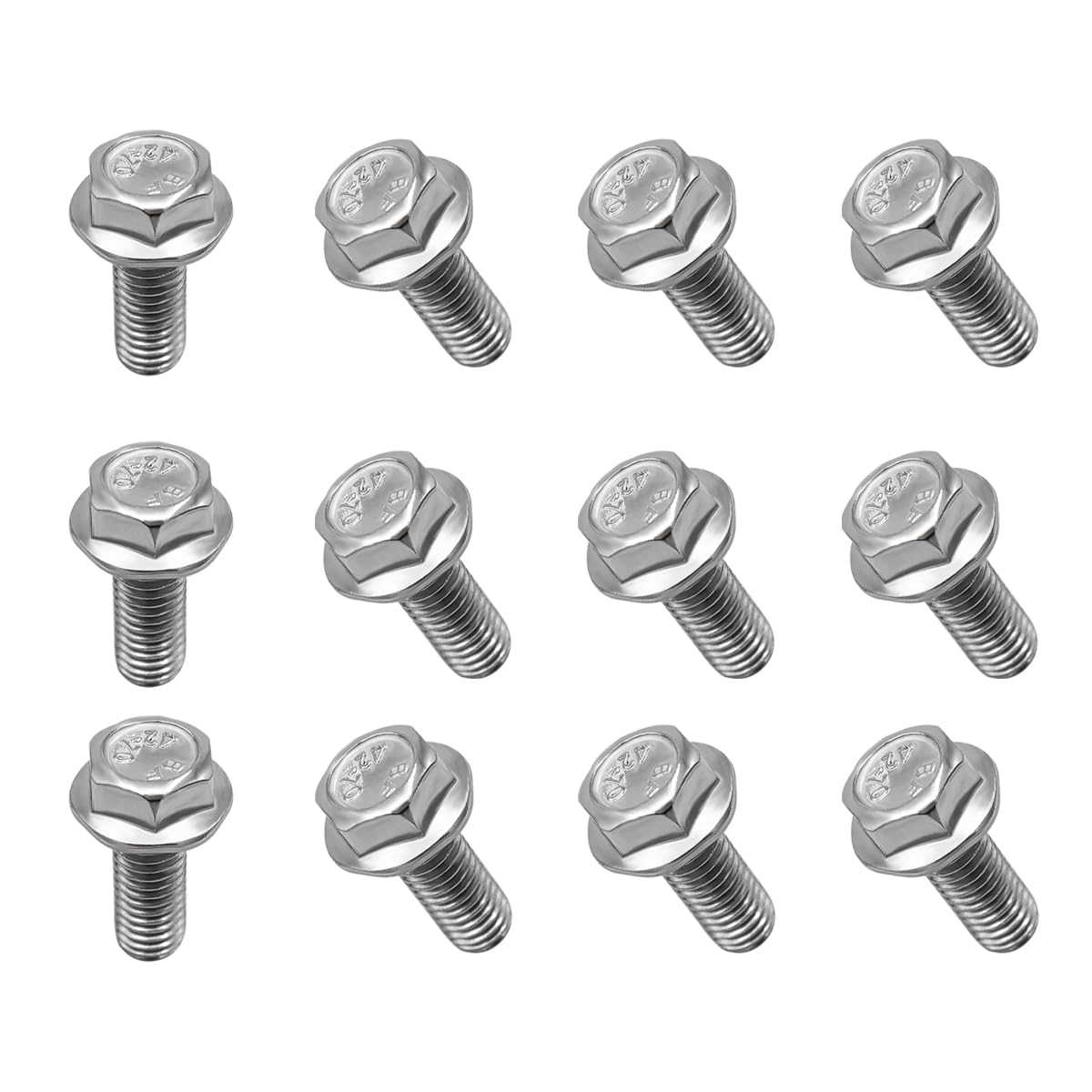 Ziciner 12 PCS Skid Plate Bolts, 12 mm Hex Head Stainless Steel Skid Plate Bolts Replacement, Compatible with 4Runner FJ Cruiser Land Cruiser Sequoia Tacoma, Car Accessories