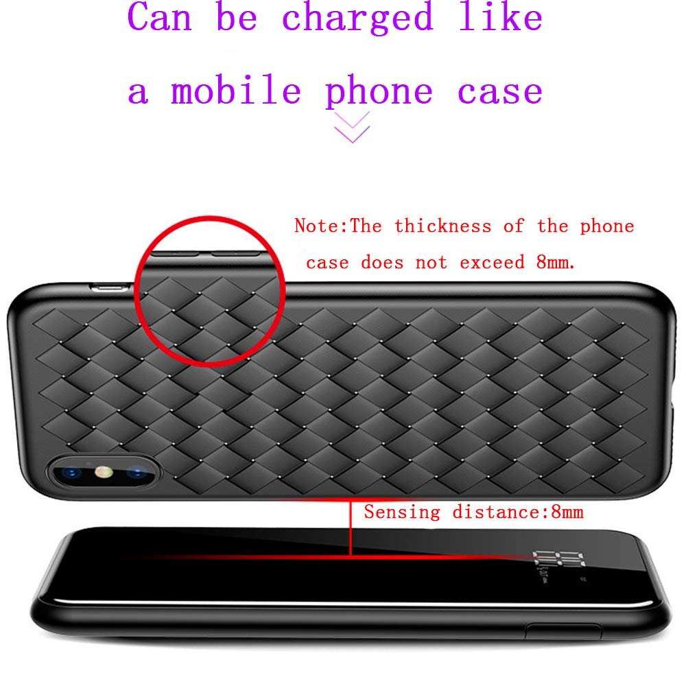 Cargador Inalámbrico Power Bank 10000mAh Batería Externa 2 Puertos & Entrada Doble Cargador Portátil y LED Digital Display para iPhone X/8/8 Plus y Todos Móviles con QI