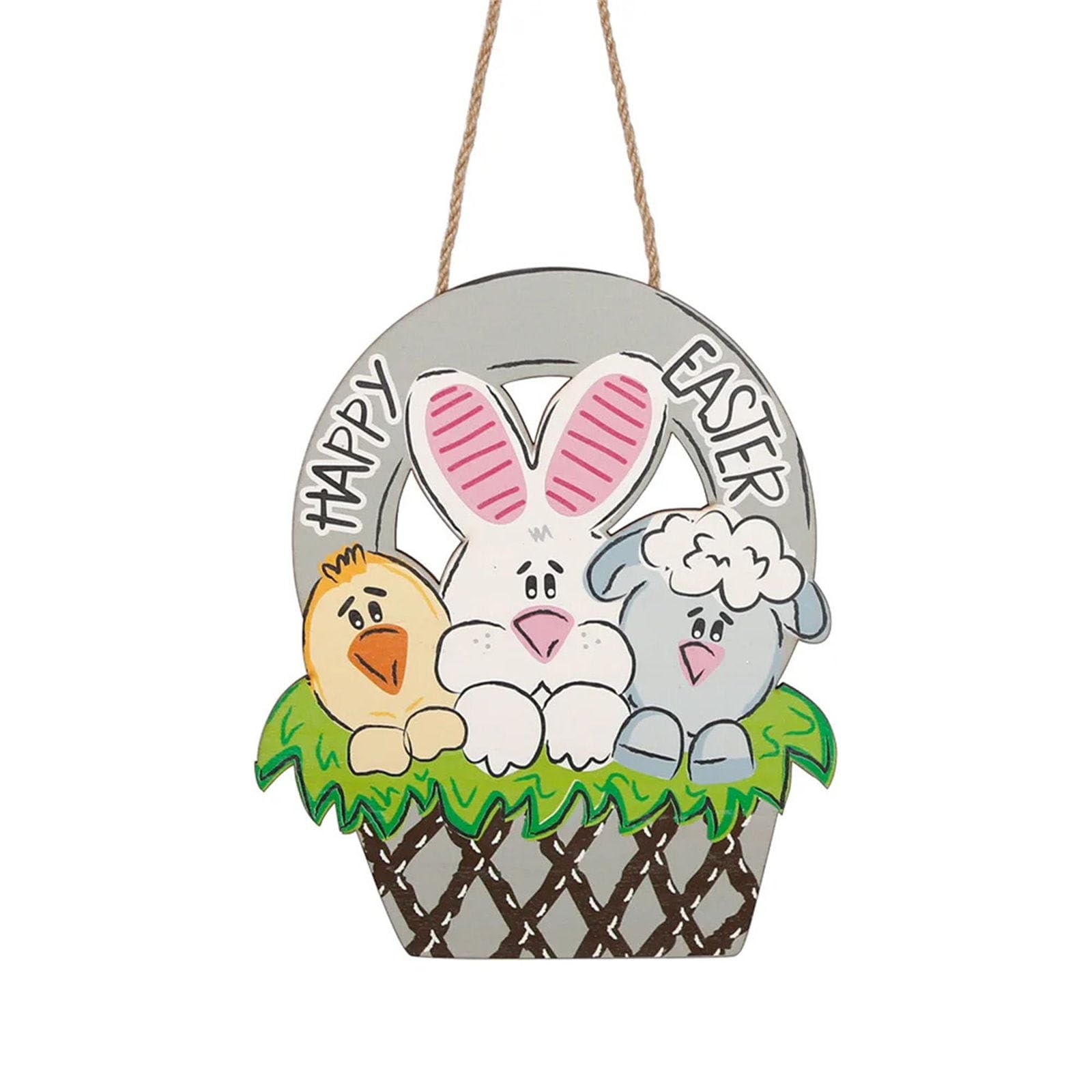 Elnwnnkc Wooden Door Sign Festival Easter Welcome Sign for Garden Wood for Easter Celebration Partys Supplies Wall Decorations