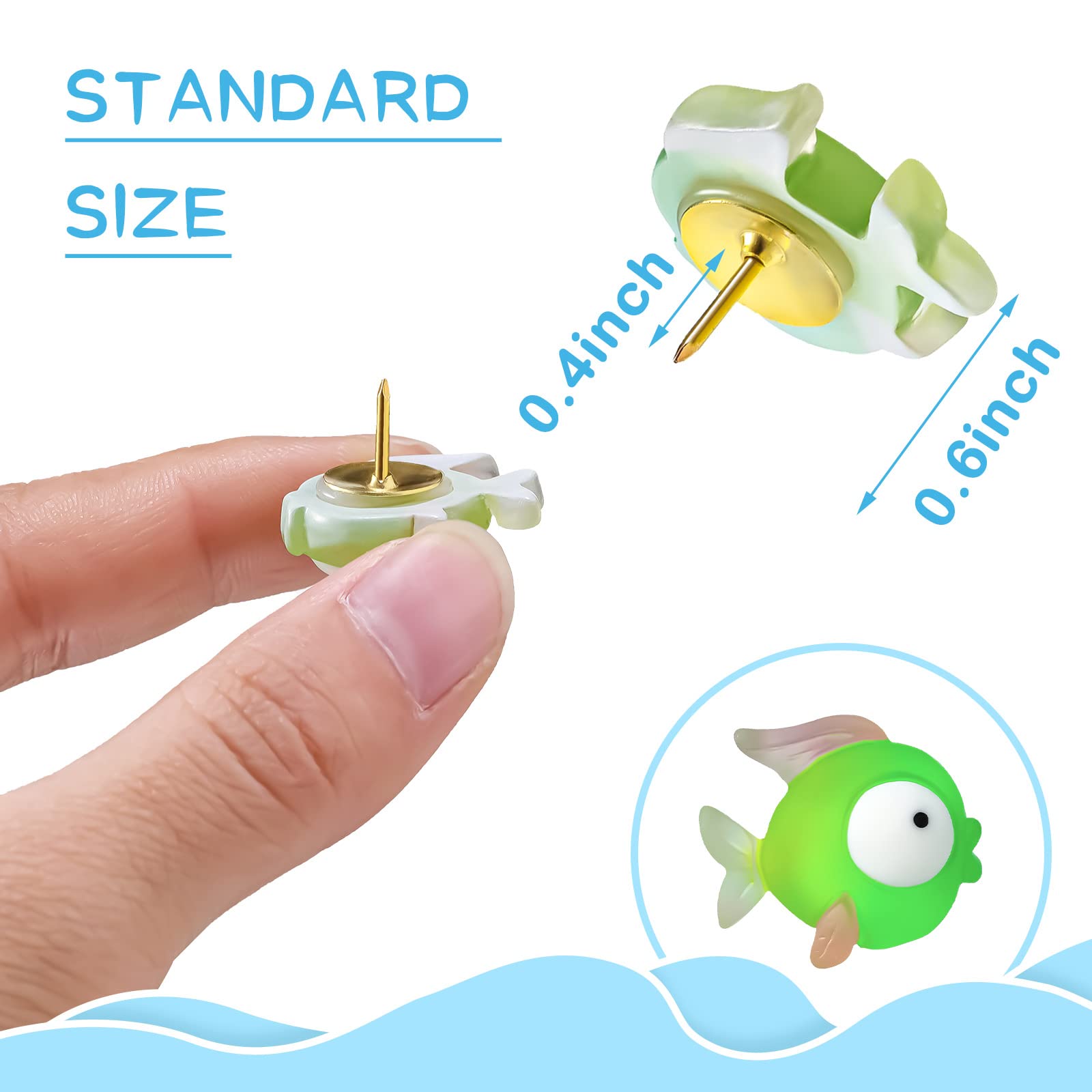 FOYTOKI 36pcs Decorative Ocean-Themed Push Pins Nautical Thumb Tacks For Bulletin Boards Cork Boards And Photo Walls Multi-Functional Decorative Pushpins For Home And Office Organization - View #11