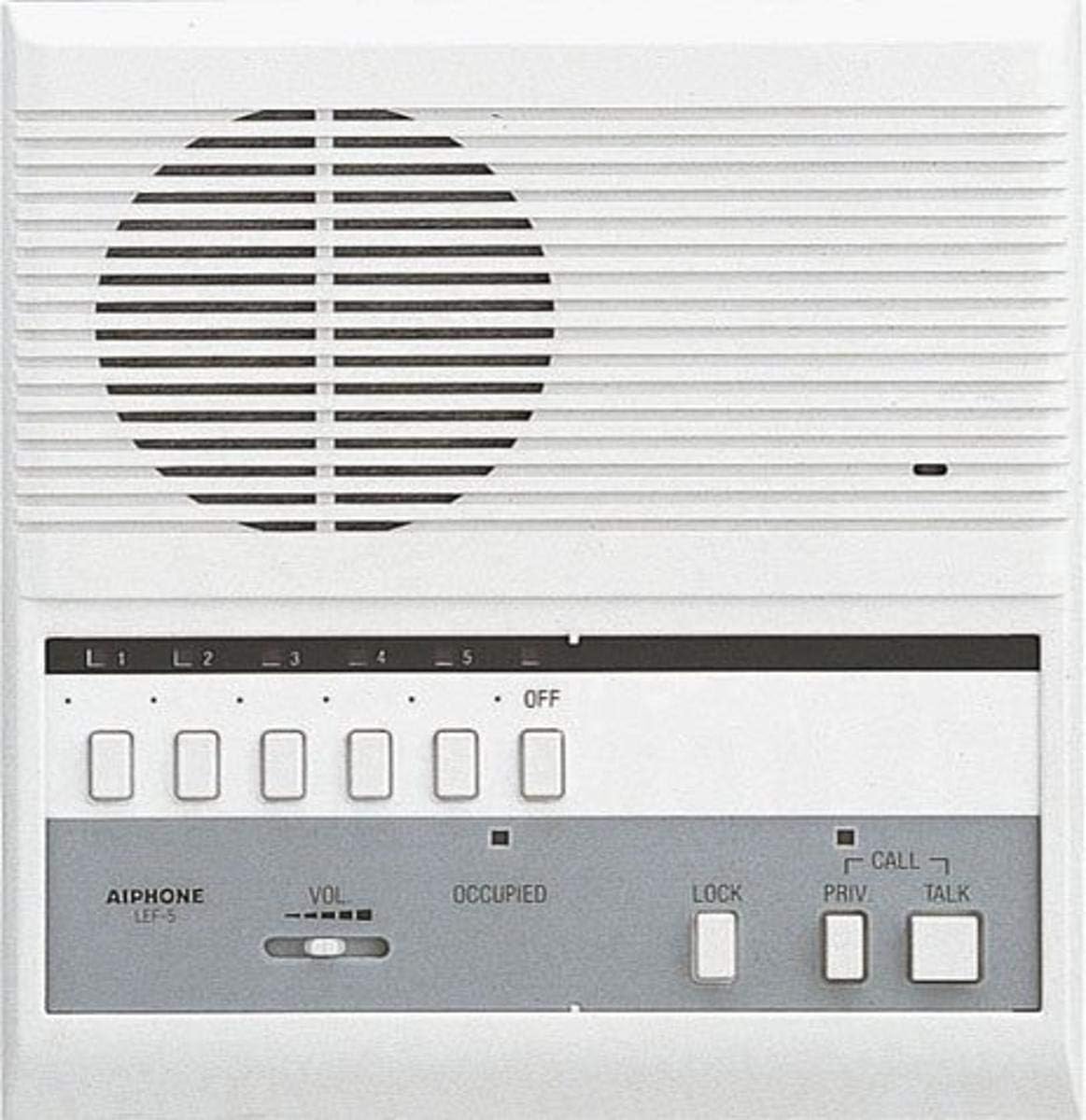 LEF-5 Open Voice Selective Call Master Intercom with Door-Release Button, Accepts Up to Five Connecting Door, Sub-Master, or Master Intercoms