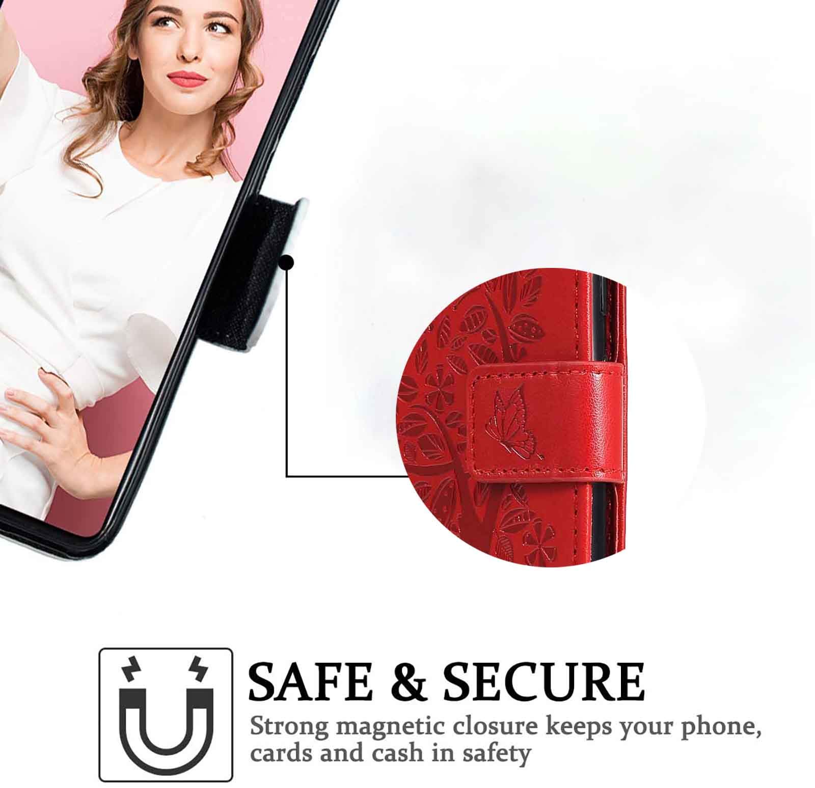 GOKEN Cover Pelle per Xiaomi Poco F5, Magnetica Custodia