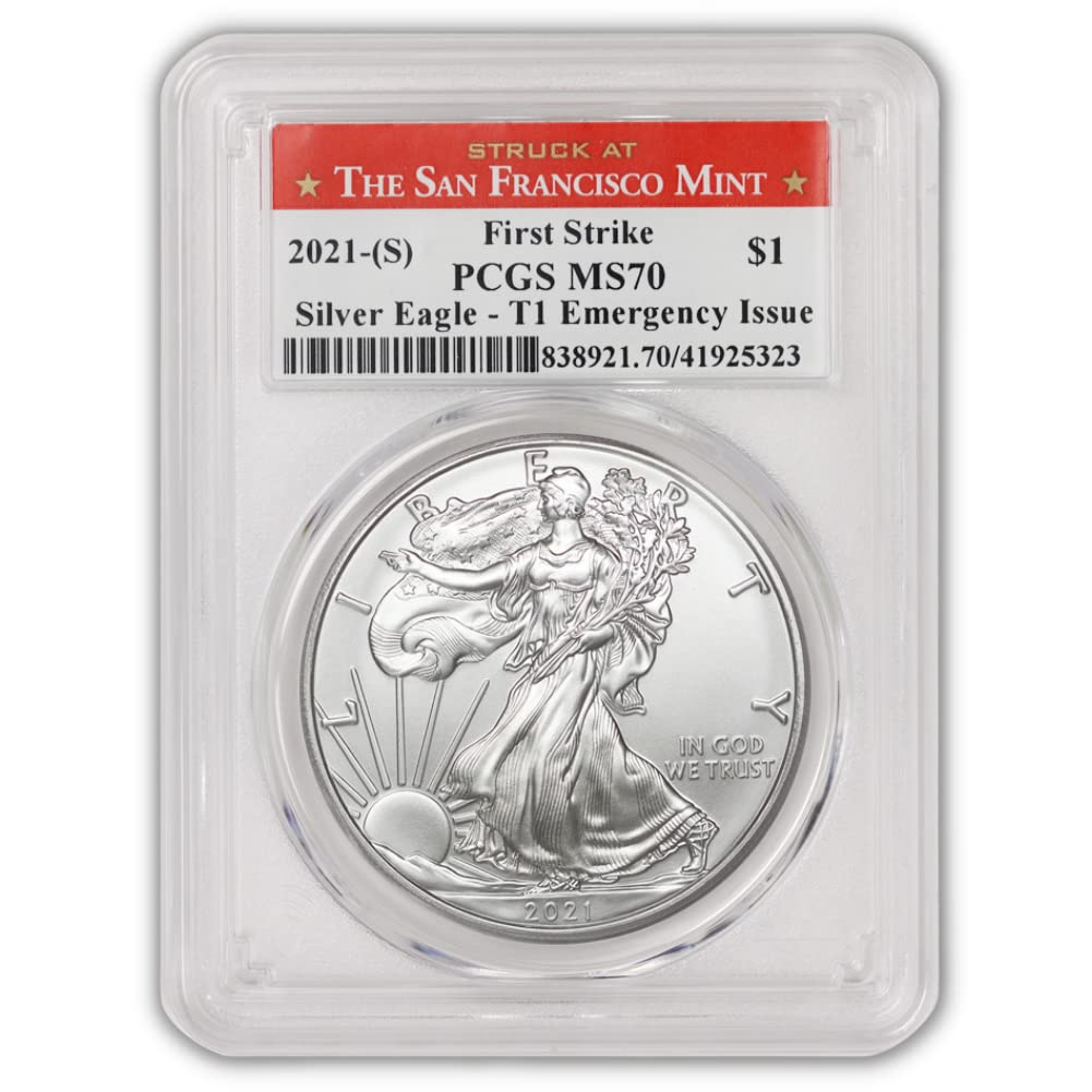 2021 (S) 1 oz American Silver Eagle MS-70 (Struck at San Francisco