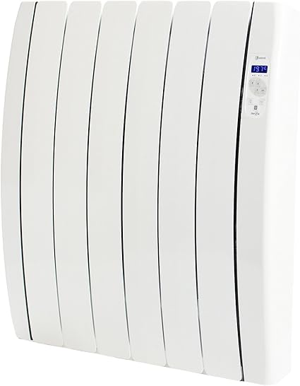 Haverland RC6TTS Inerzia - Emisor Térmico Bajo Consumo, 900W de Potencia, 6 Elementos, Programable, Exclusivo Indicador De Consumo, Bloques De Piedra ...