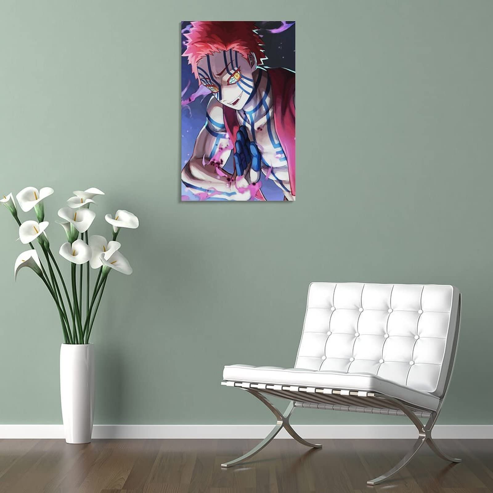 Amazon｜ポスター 鬼滅の刃 猗窩座 あかざ アートパネル 装飾