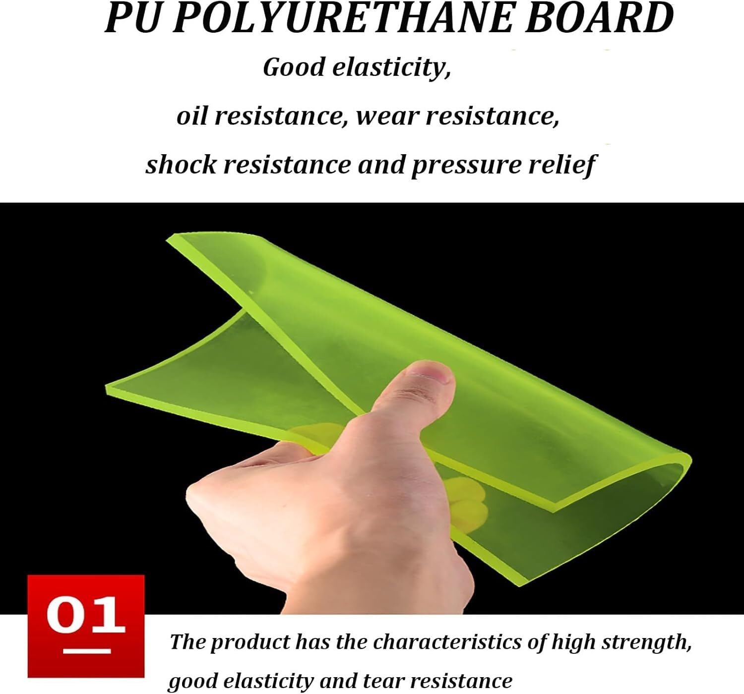 300 x 500 mm PU-Polyurethanplatten, Dichtungs- und Polstermaterial, 2er-Pack(5mm)
