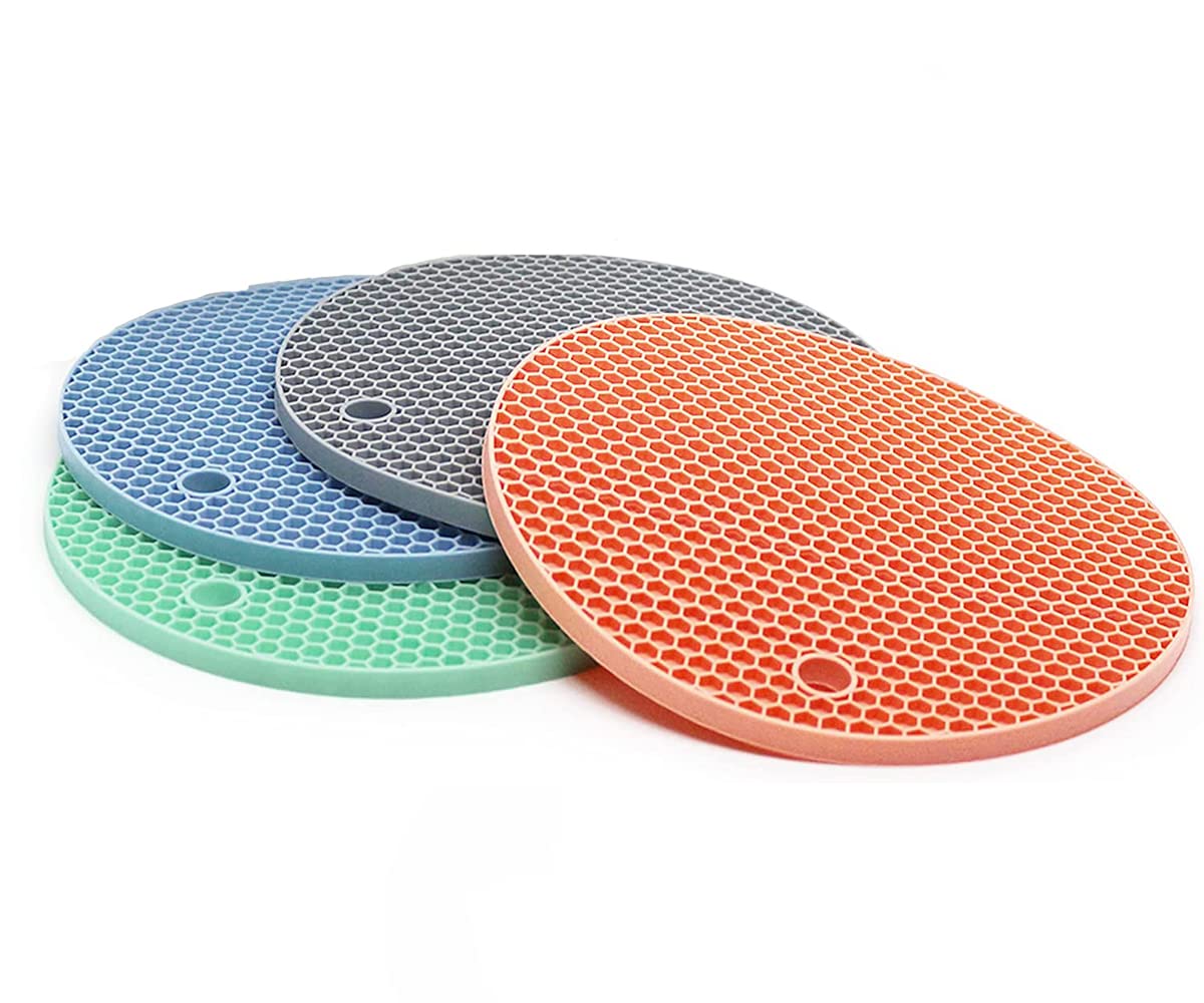 Silicone Trivets, Flexible Multipurpose Hot Pads, Heat Resistant, Soft Non-Slip, Pack of 6, Random Colours — Amazon image 12