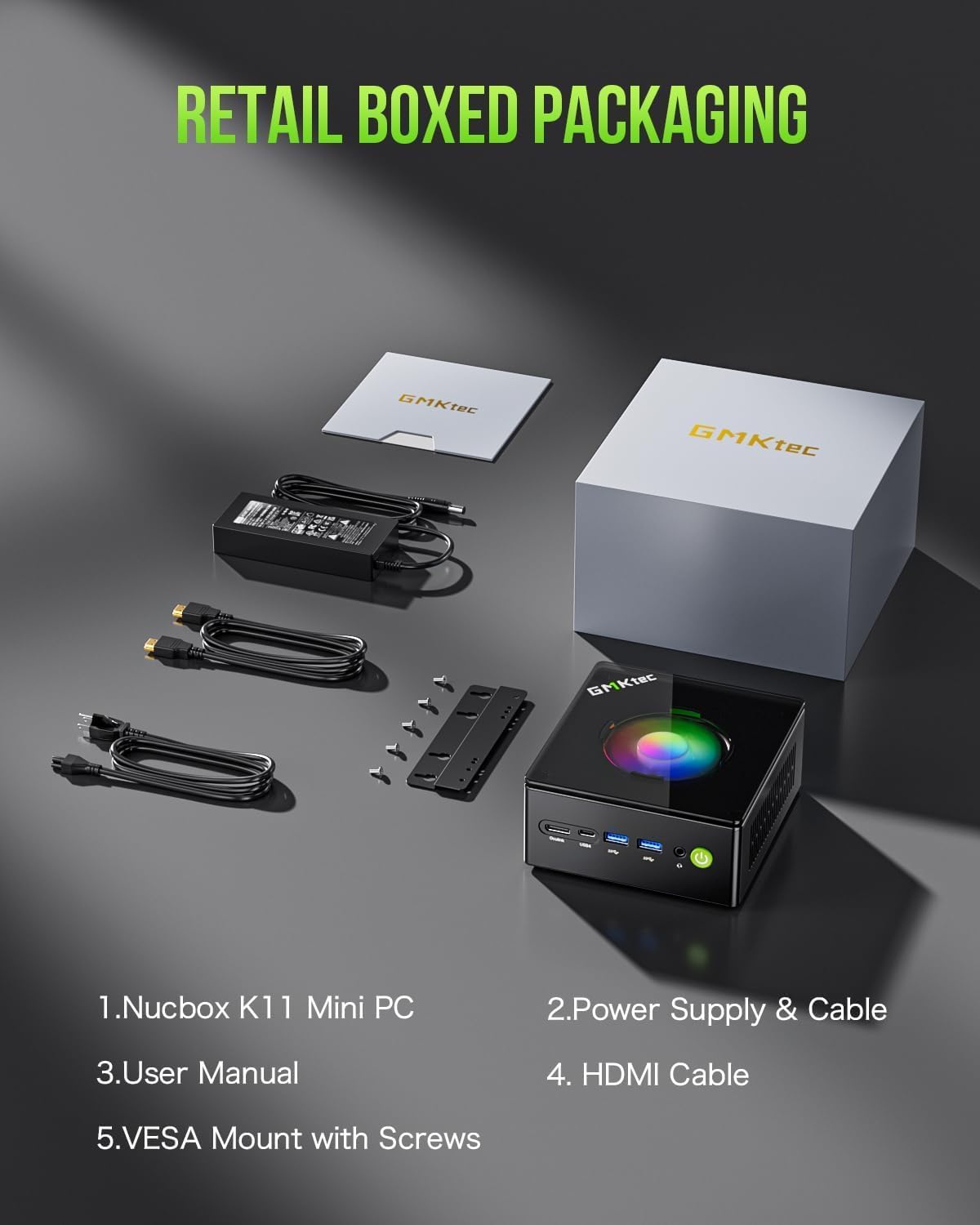 GMKtec K11 Mini PC Box Contents