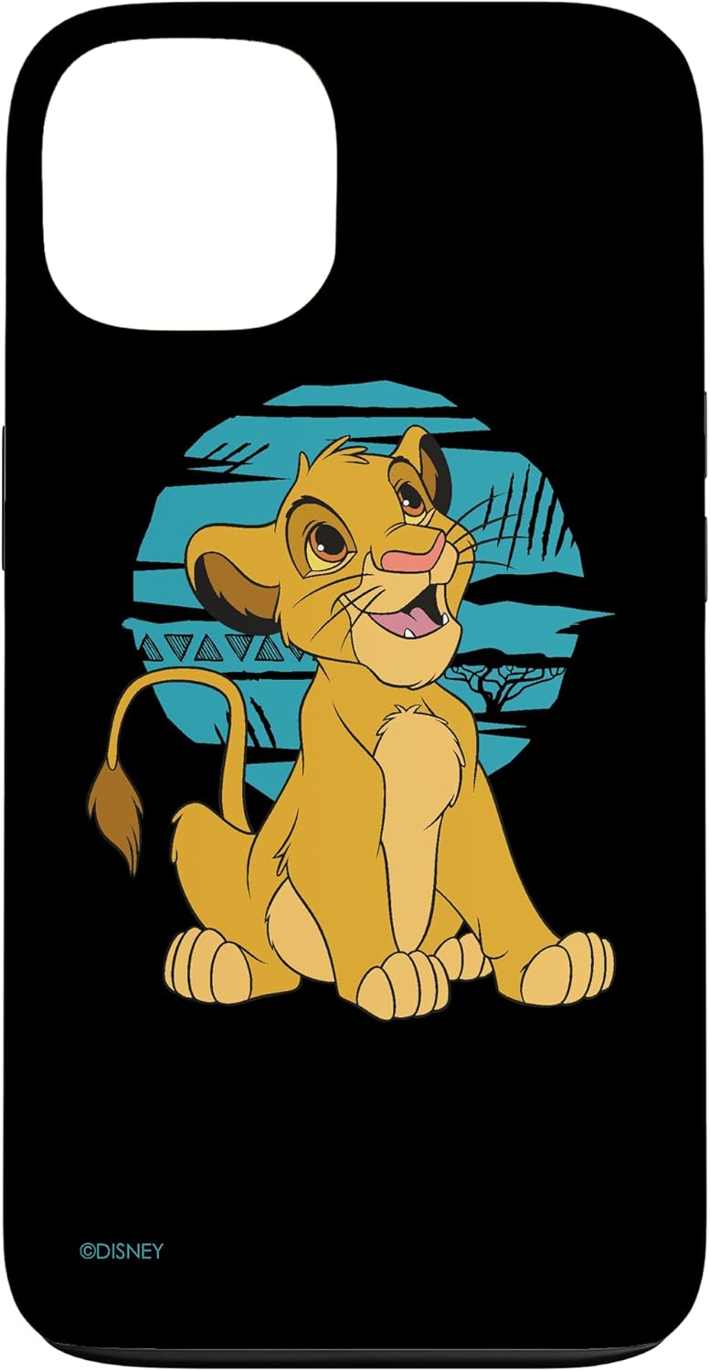 iPhone 12/12 Pro Disney The Lion King Young Simba Happy Blue Retro Case