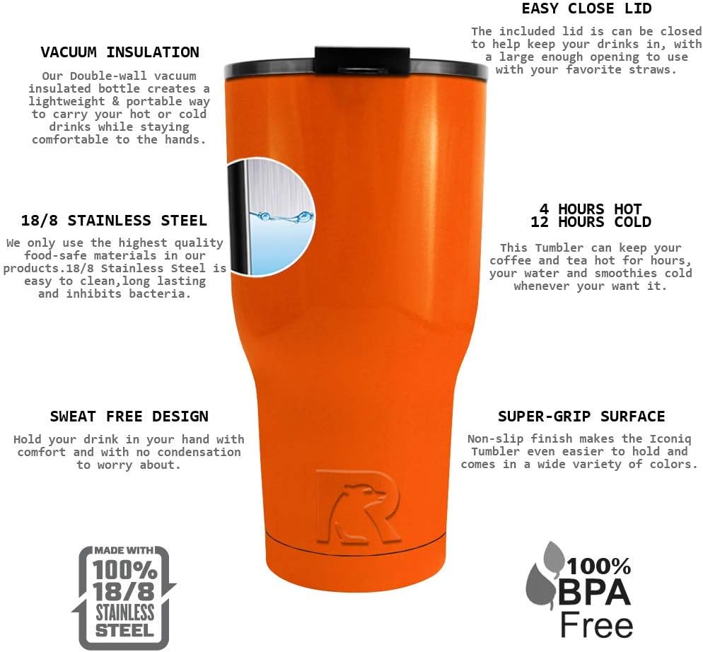 RTIC 30 oz Orange Tumbler Cup