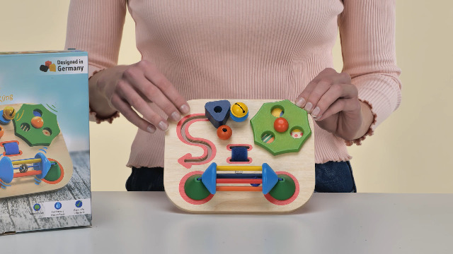 Planche De Motricité Voyage Selecta Carusello - Jouet Bois 19cm Pour Enfants