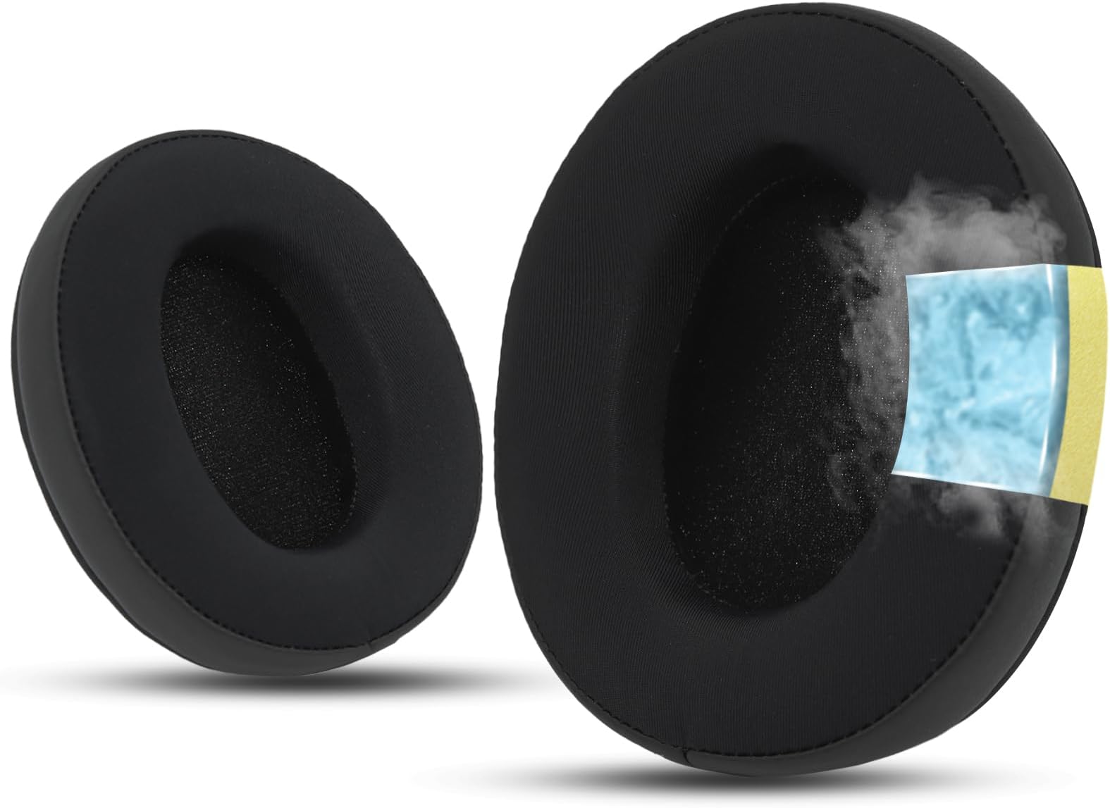 Krone Kalpasmos Cooling-Gel Large Oval Replacement Ear Pads for Turtle Beach Stealth ATH M50X / M40X / SteelSeries Arctis/HyperX Cloud & Alpha/Sony MDR-7506 Compatible with Many More Headphones