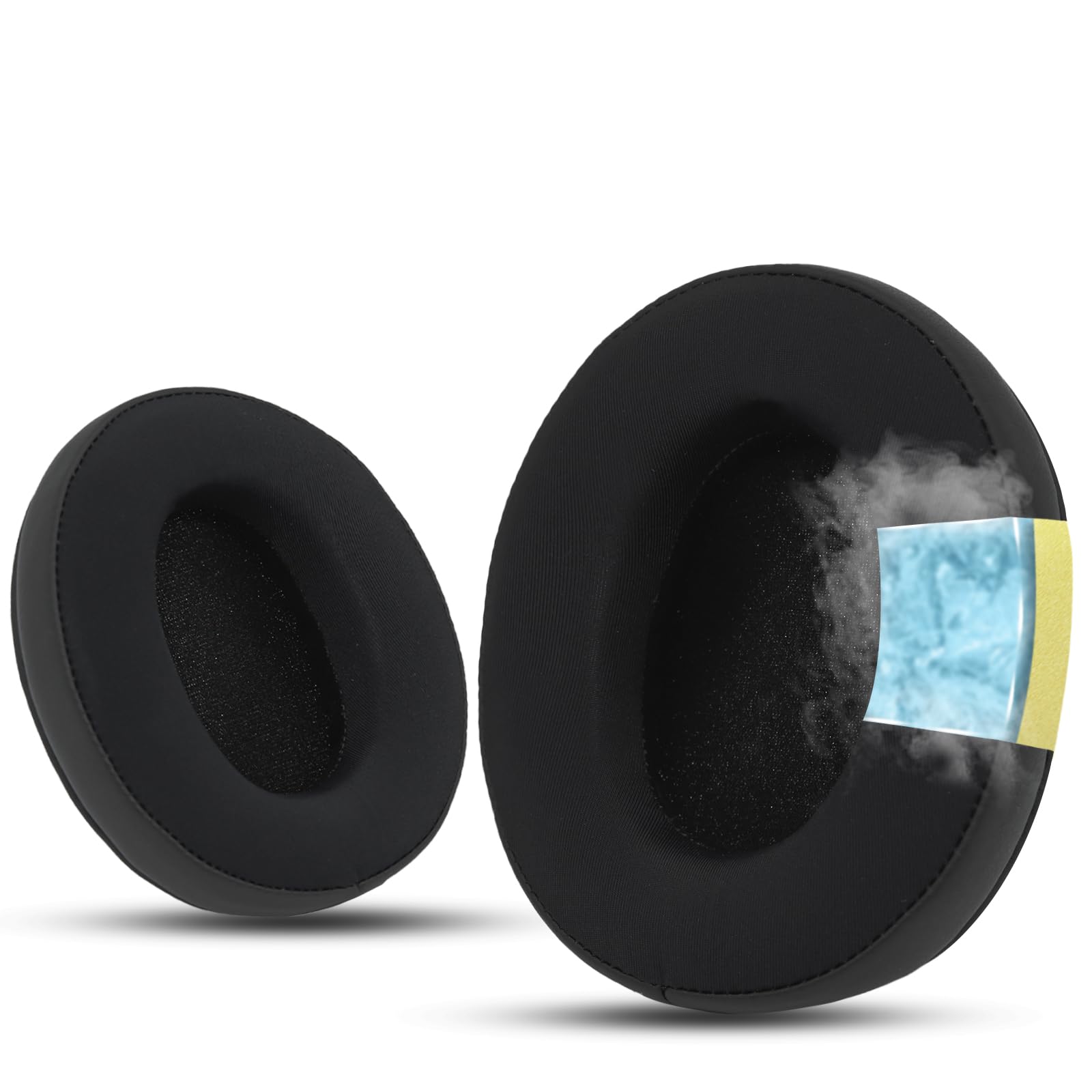 Krone KalpasmosCooling-Gel Large Oval Replacement Ear Pads for Turtle Beach Stealth ATH M50X / M40X / SteelSeries Arctis/HyperX Cloud & Alpha/Sony MDR-7506 Compatible with Many More Headphones