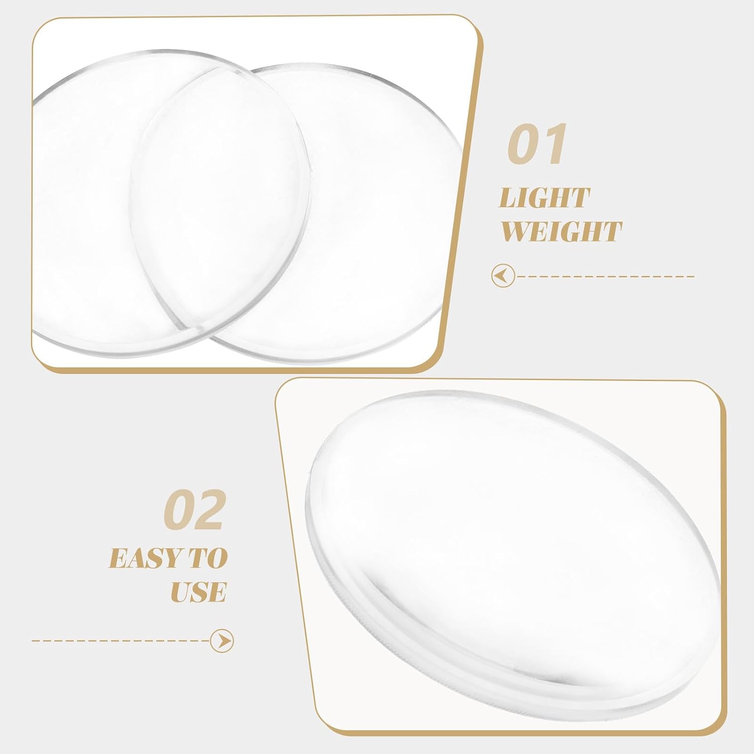 10pcs 42mm Flat-Convex Vr Headset Replacement Lenses Compatible with 3D Glasses and Accessories
