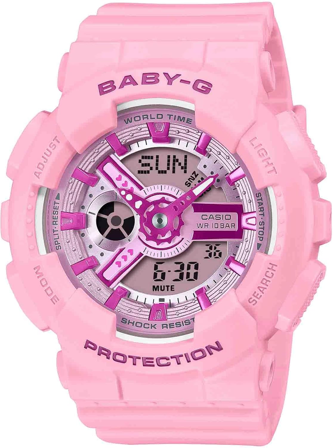 Casio Baby-G Fresh Colours Pink Resin Analog-Digital Watch BA-110YK-4A