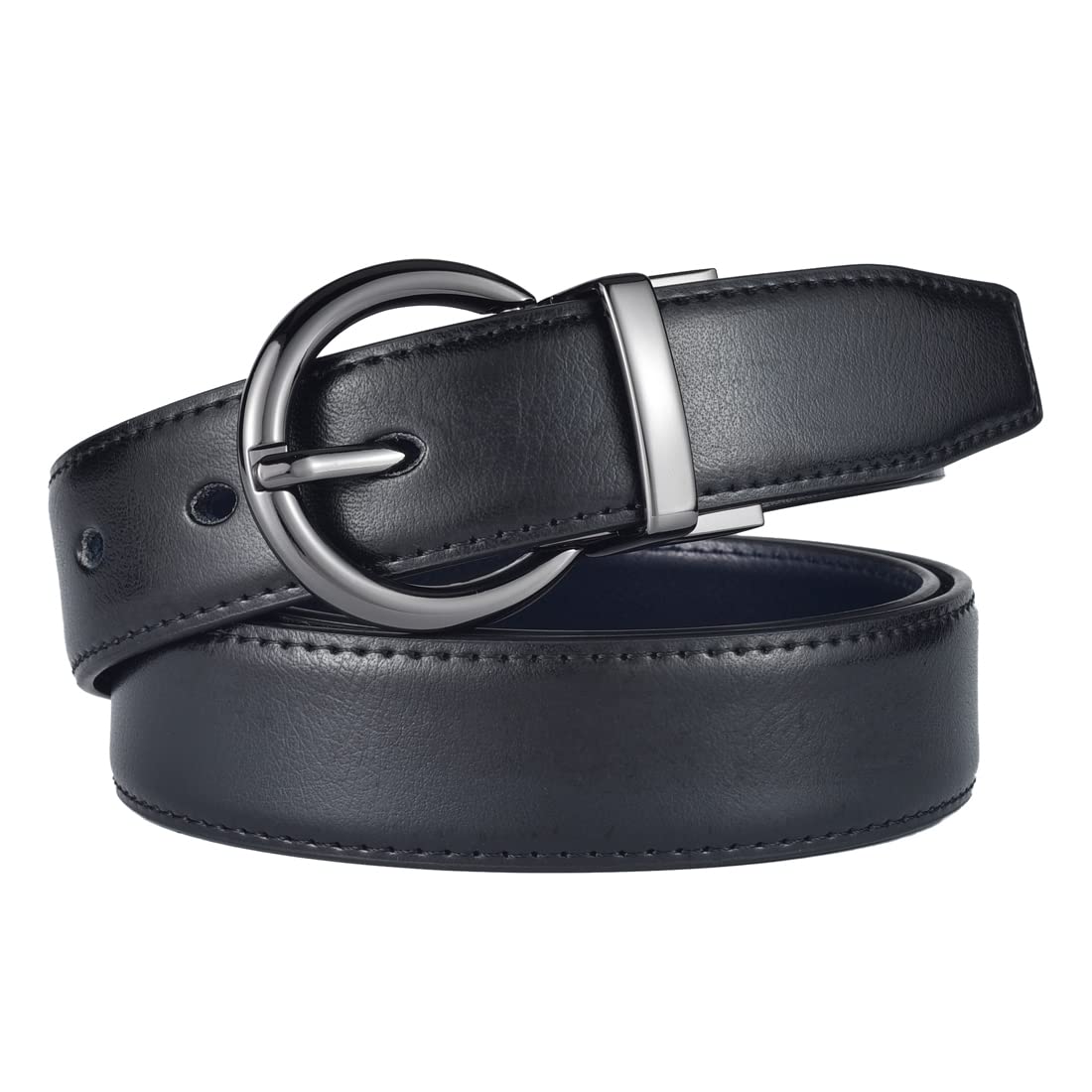 beltox fineWomen Reversible Leather Belts for Dress Jeans and Waist Ornament
