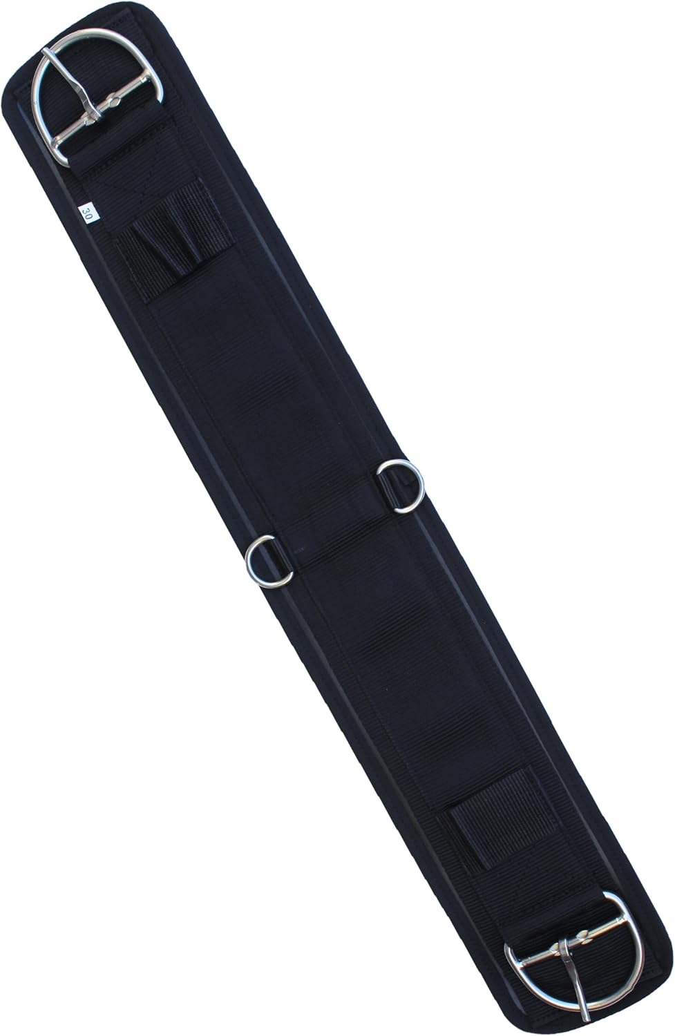 CHALLENGER 24" Western Black Nylon Webbed Neoprene Straight Rear Flank Saddle Cinch 97140-24