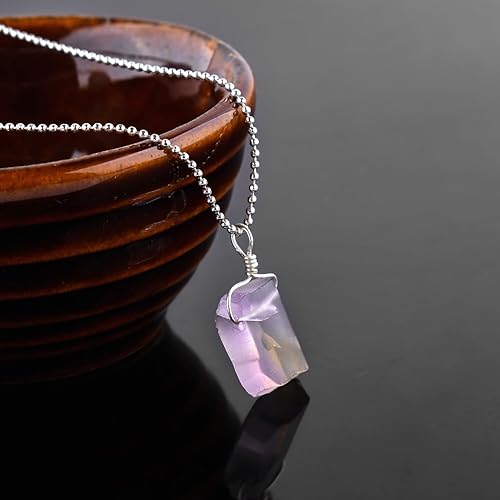 Miniatura 2 de Natural Raw Blue Sapphire Slices Pendant Necklace, Rough Gemstones, Healing Crystals, Silver Plated Chain, Handmade, September Birthstone, Women