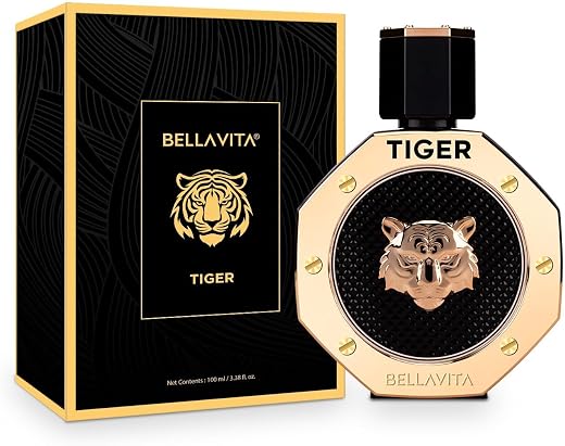 BELLAVITA TIGER | Long Lasting EDP 100ml Perfume for Man | with Bergamot, Pink Pepper, Patchouli, Lavender, Agarwood &amp; Oud...