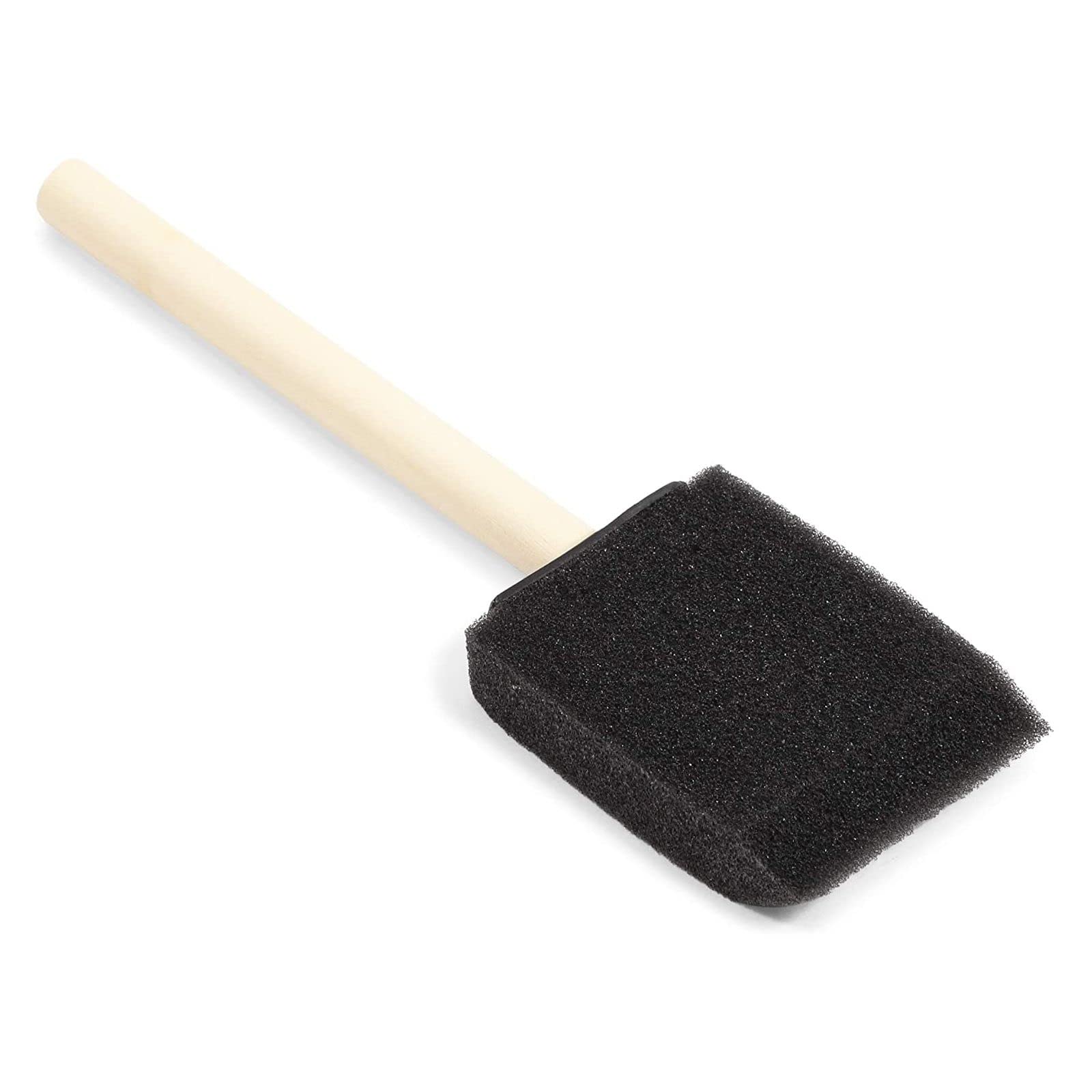 Image secondaire de Bright Creations Lot de 60 pinceaux de peinture en mousse de 5,1 cm avec poignées en bois pour peinture, acrylique, taches, arts
