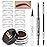 evpct Eyebrow Stencils Kit for Women Shaping, Eyebrow Shaper Makeup Kit, Eye Brow Stencil Shaper Tinting kits for Women, with Eyeliner, Eyebrows Pencil, Pomade, Brush and 10 Stencils, Kit-03 CHOCOLATE