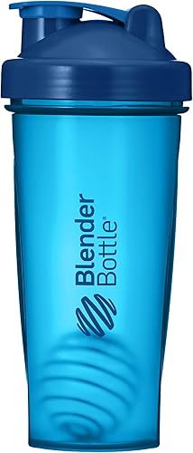 Miniatura 11 de BlenderBottle Taza de coctelera clásica/agitador de dieta/coctelera de proteínas con Blenderball / 20.0 fl oz - ciruela transparente Ciruela