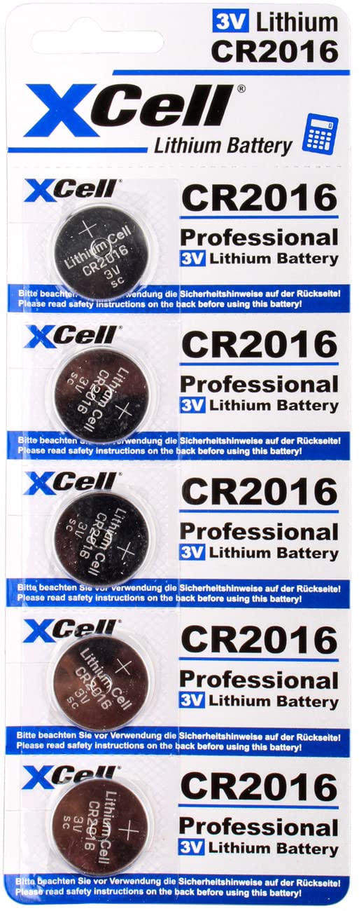 Lot de 100 piles bouton au lithium CR2016 3 V / 90 mAh (20 x 5) - Haute performance - Pour les applications professionnelles