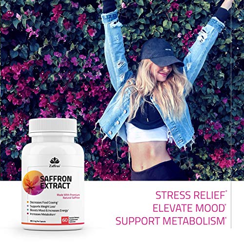 Zaffrus - Pure Saffron Extract To Enhance Mood, Eye Support, General Health Support. 60 Dietary Capsules (88.5 Mg) #TOP6