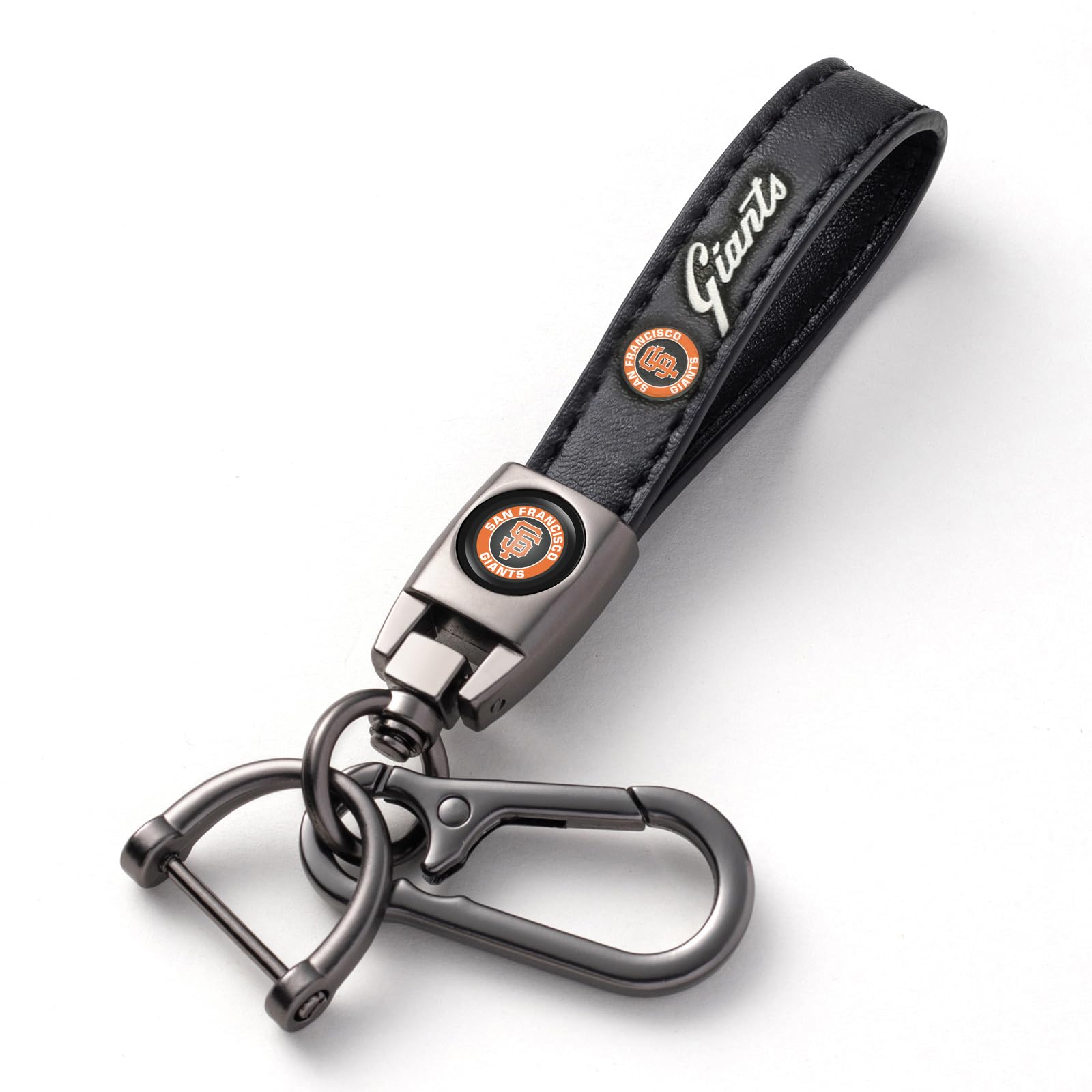 Leather Car Keychain Keyring for Baseball Fans,Car Key Fob Holder Keychain Lanyard,Souvenir/Gifts for Baseball Fans