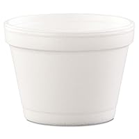 Vista 1 de Dart DCC 4J6 Bowl Containers, Foam, 4oz, White (Case of 1000)