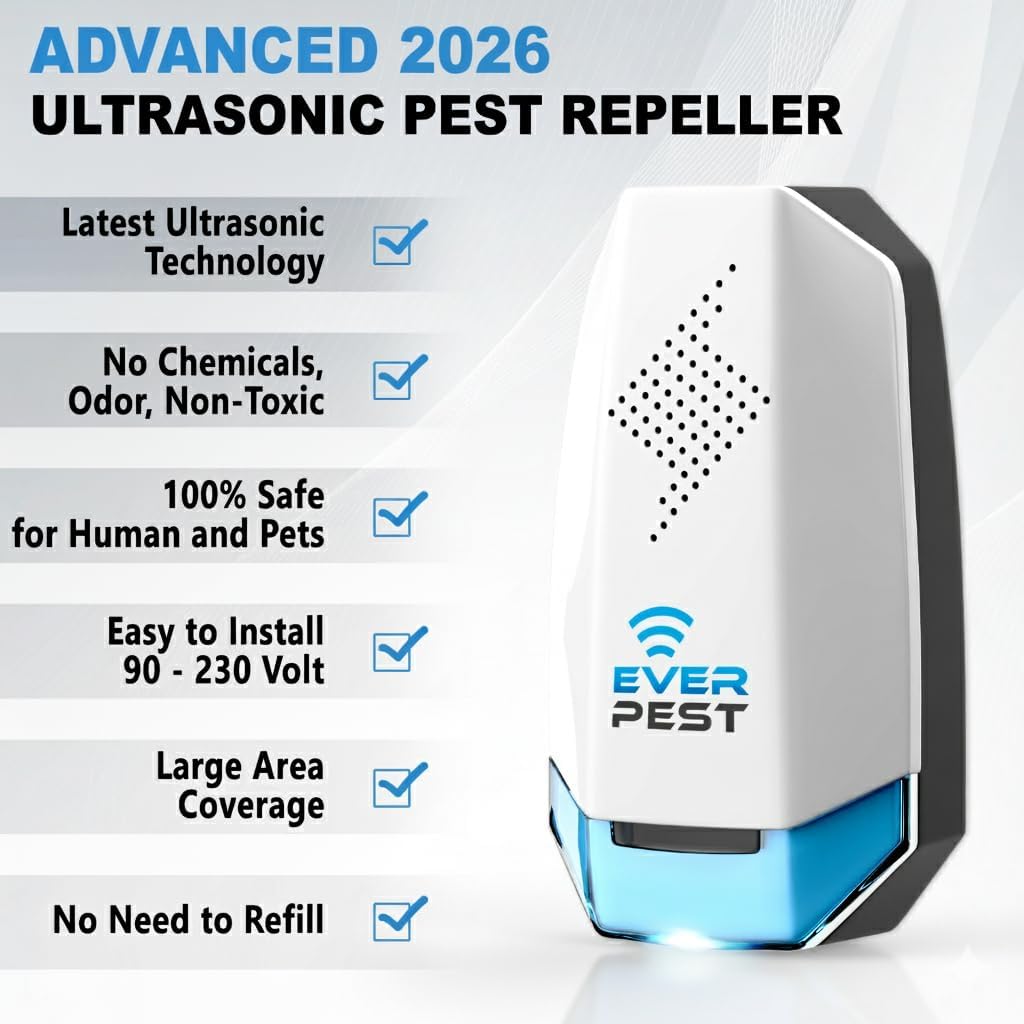 Ultrasonic Pest Control Repeller - Eco-Friendly Plugin Electronic Waves Indoor Wall Plug in Repellent for Mice Rat Flea Cockroach Ant Squirrel Bee Cricket Soldier Wasp Pro 2 Pack - Image 3
