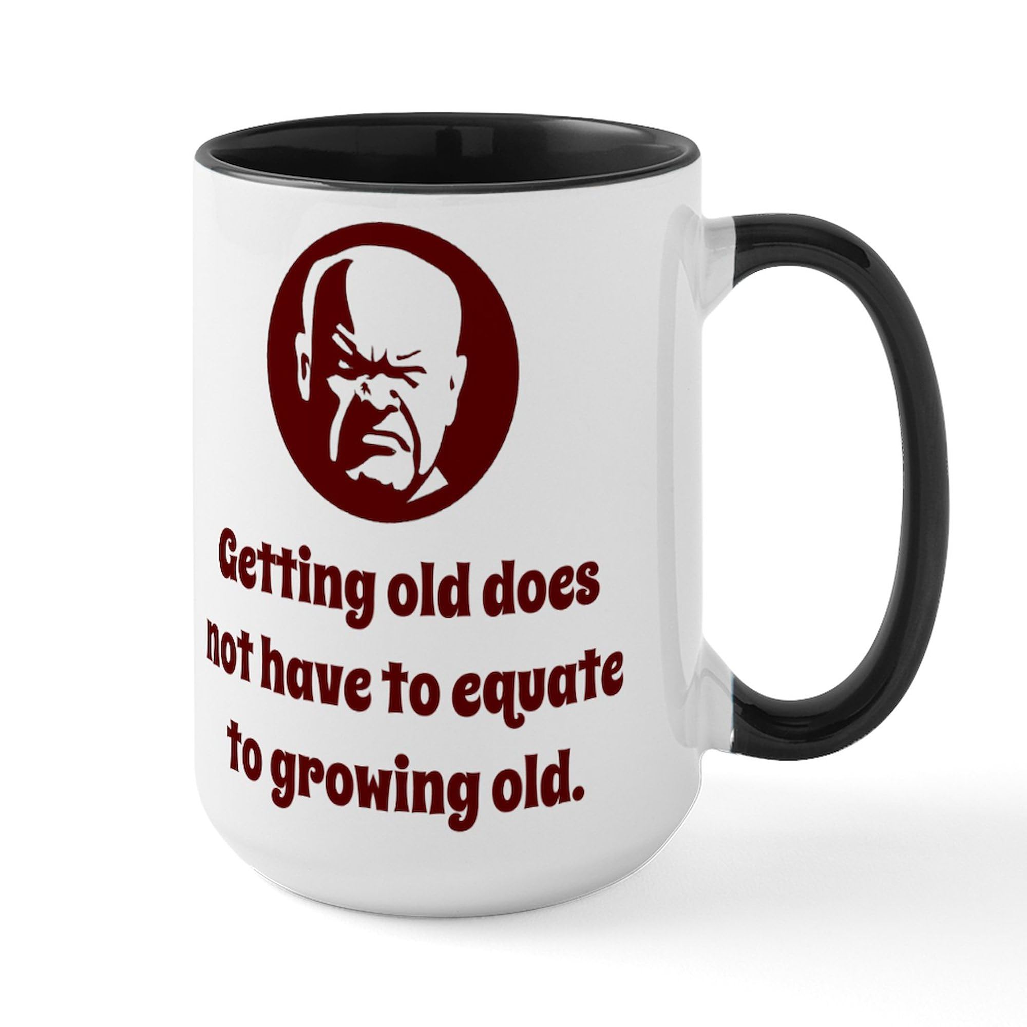 CafePressGetting Old Does Not Equate Wisdom Mugs 15 oz (444 ml) Ceramic Coffee Mug