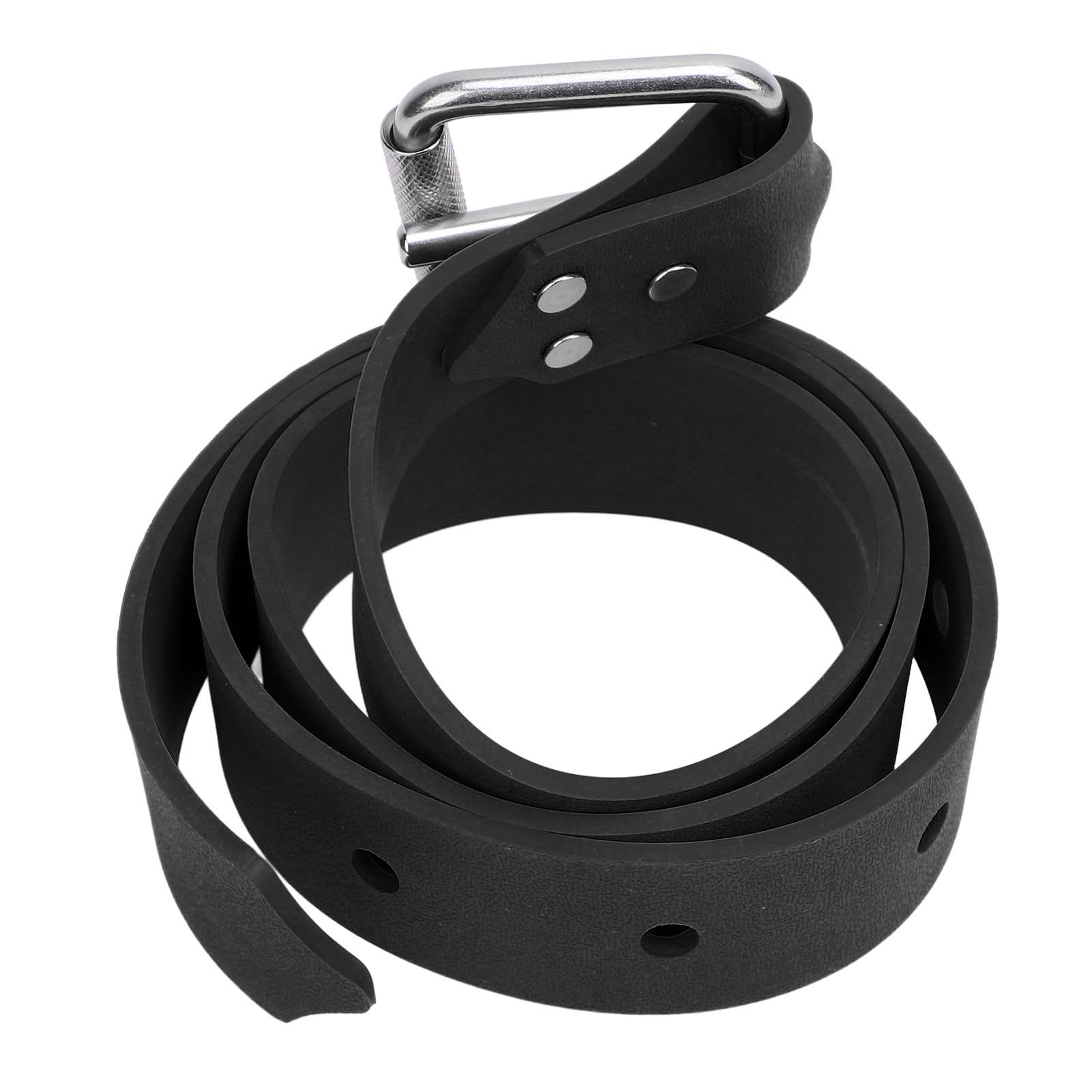 Dive Weight Belt, Cuttable Silicone Snorkeling Weight Belt Stainless Steel Buckle Anti Slip Roller for Diving Freediving Spearfishing (Black)