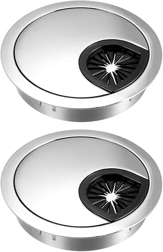 Miniatura 21 de uxcell Cubierta de agujero para cable, aleación de zinc de 3.1 pulgadas/3.150 in, ojales, cubierta de agujero para oficina, PC, organizador de Tono