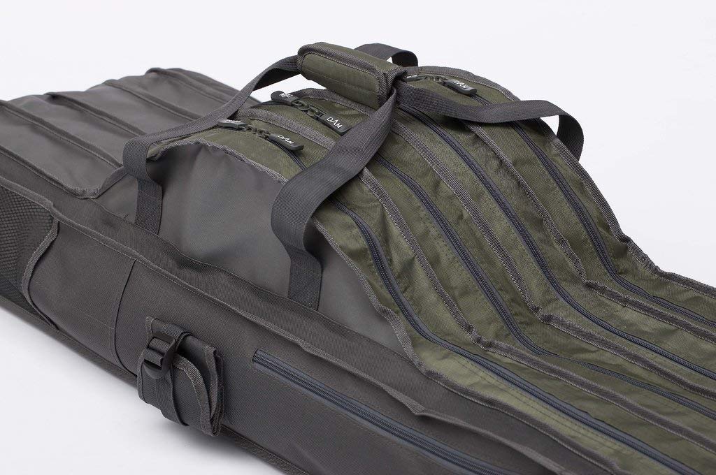 DAM Compartment Rod Bag 3 Fächer 130x31x29cm - Rutentasche für montierte Angelruten, Rutenfutteral zum Angeln, Angeltasche