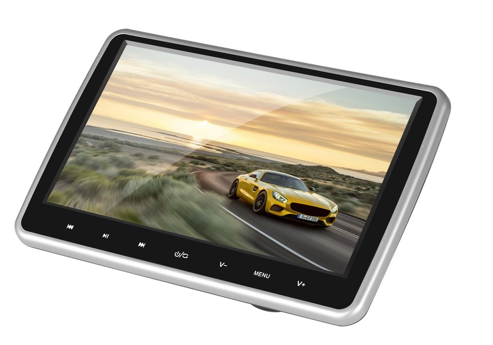 BW 10.1 Inch coche reposacabezas reproductor de DVD – zona libre, mando a distancia por infrarrojos, juegos emulación, ranura para tarjeta SD, HDMI, Universal fit