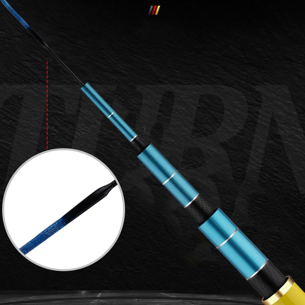 Canna da Pesca 20H – 3,6 m – 12 m, Canna da Pesca Extra Rigida per Pesci di Grandi Dimensioni e Pesanti, Ideale per Storioni di Grandi Dimensioni(3.6m)