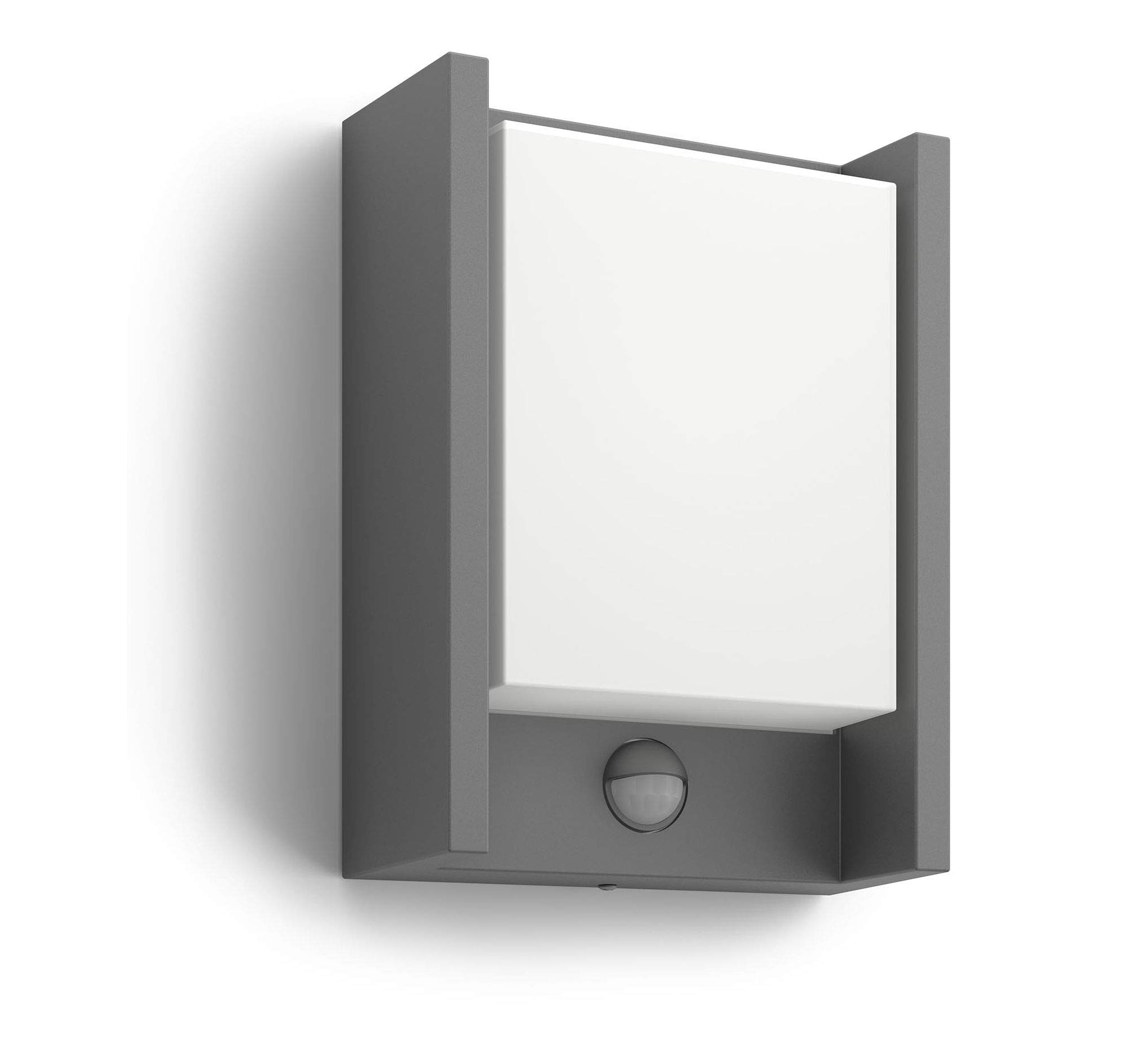 Philips myGarden Arbour LED Outdoor Wall Light with Motion Sensor [Anthracite] 1 x 6 W Integrated LED Light, for Garden and Patio Lighting
